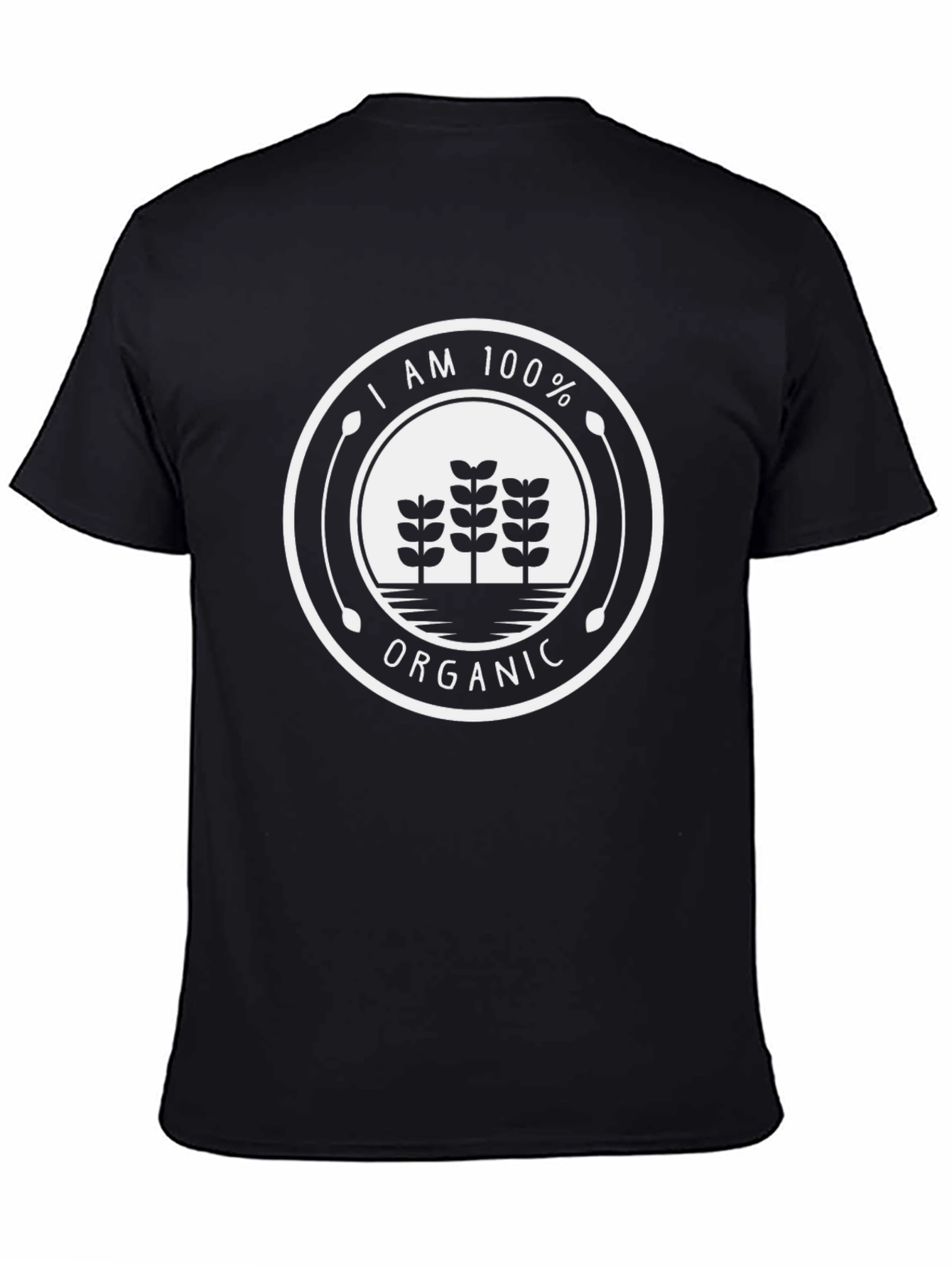 Black I AM 100% Organic Cotton T-Shirt view 4