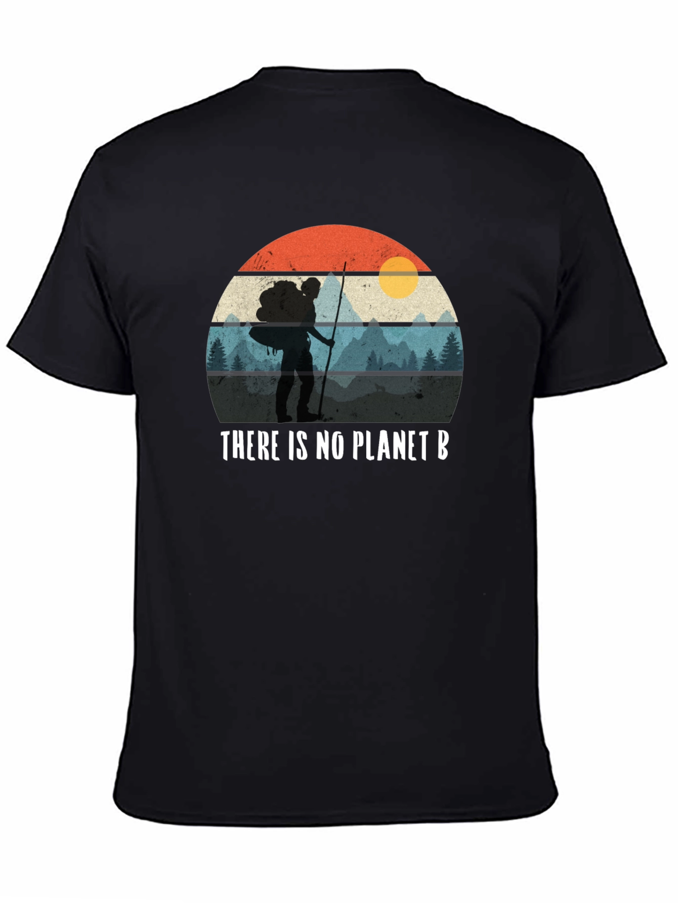 Black No Planet B Graphic Tee - Hiker Design view 4
