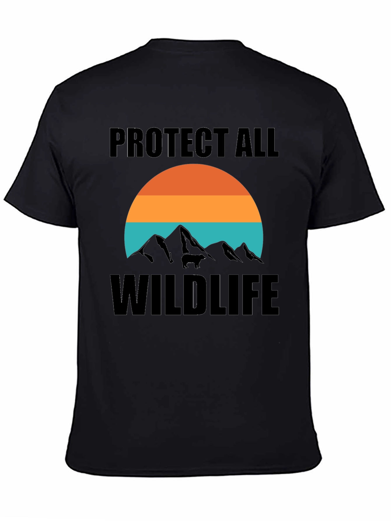 Black Protect All Wildlife Tee view 4