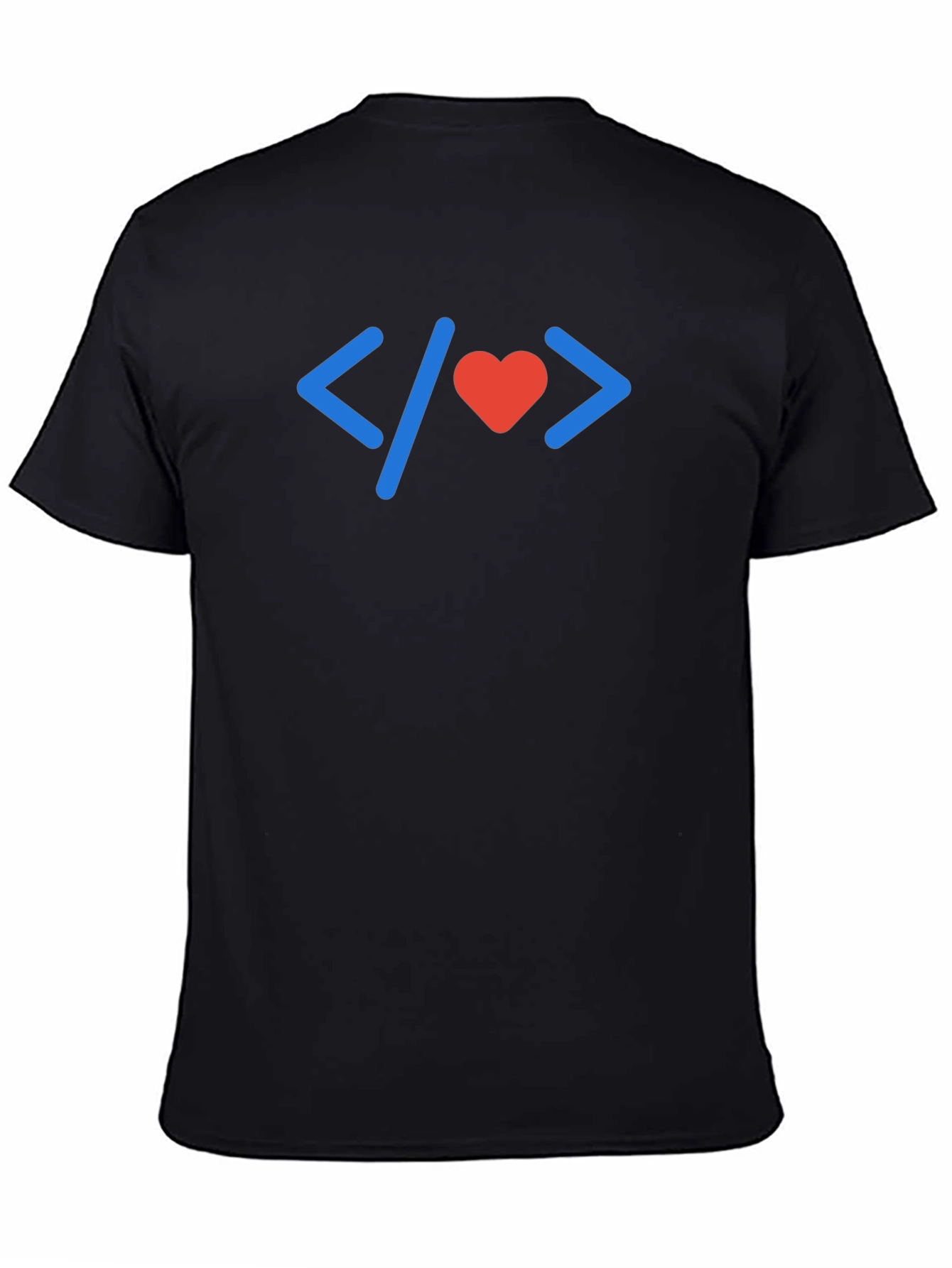 Black Programmer Love T-Shirt - Coding with Heart view 4
