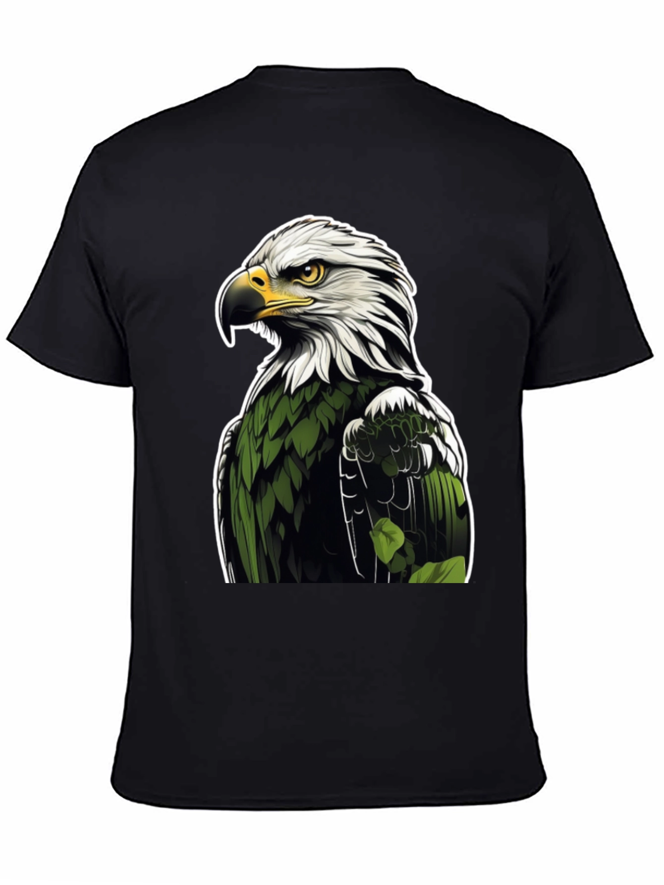 Black Eagle Graphic Print Black T-Shirt view 4