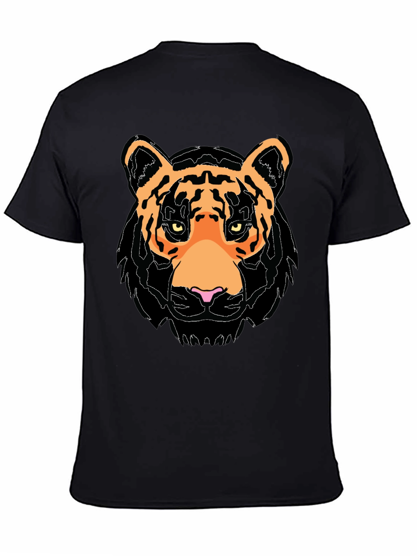 Black Tiger Graphic Black T-Shirt view 4