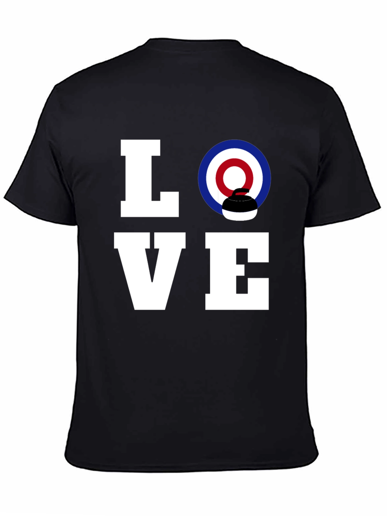 Black Love Curling T-Shirt - Unique Graphic Tee view 4