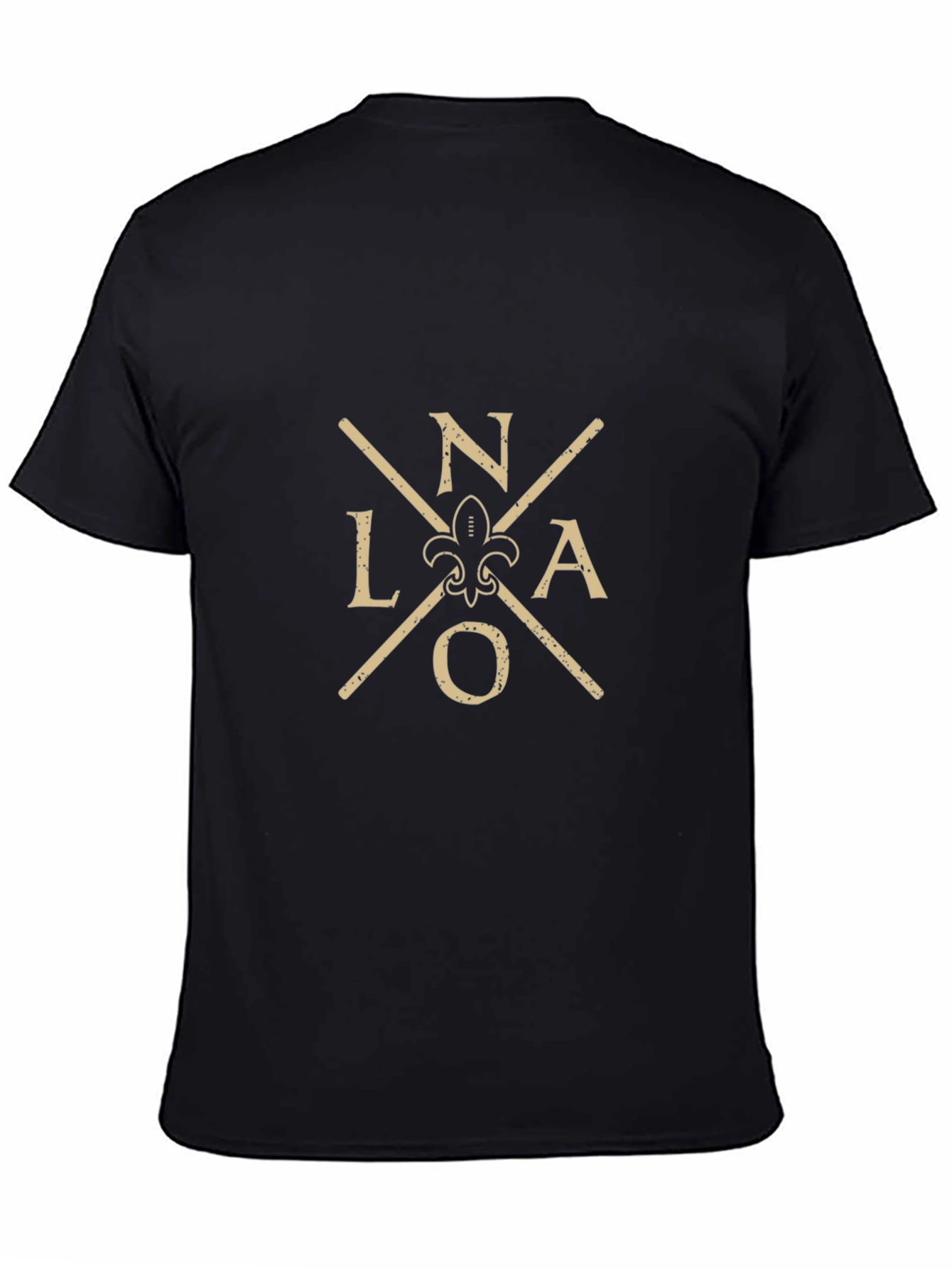Black New Orleans Nola Fleur-de-lis Black T-shirt view 4