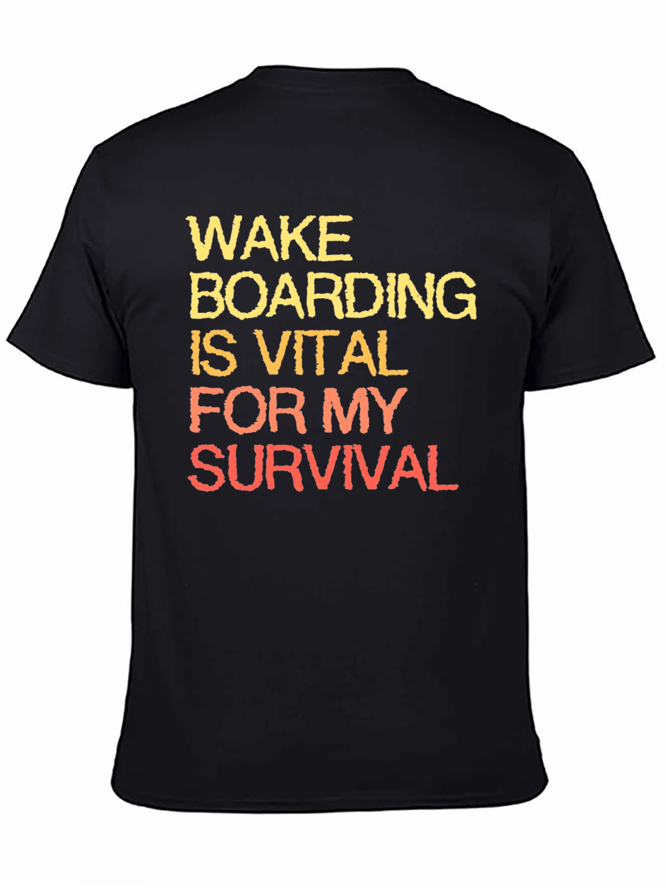 Black Wakeboarding is Vital T-Shirt view 4