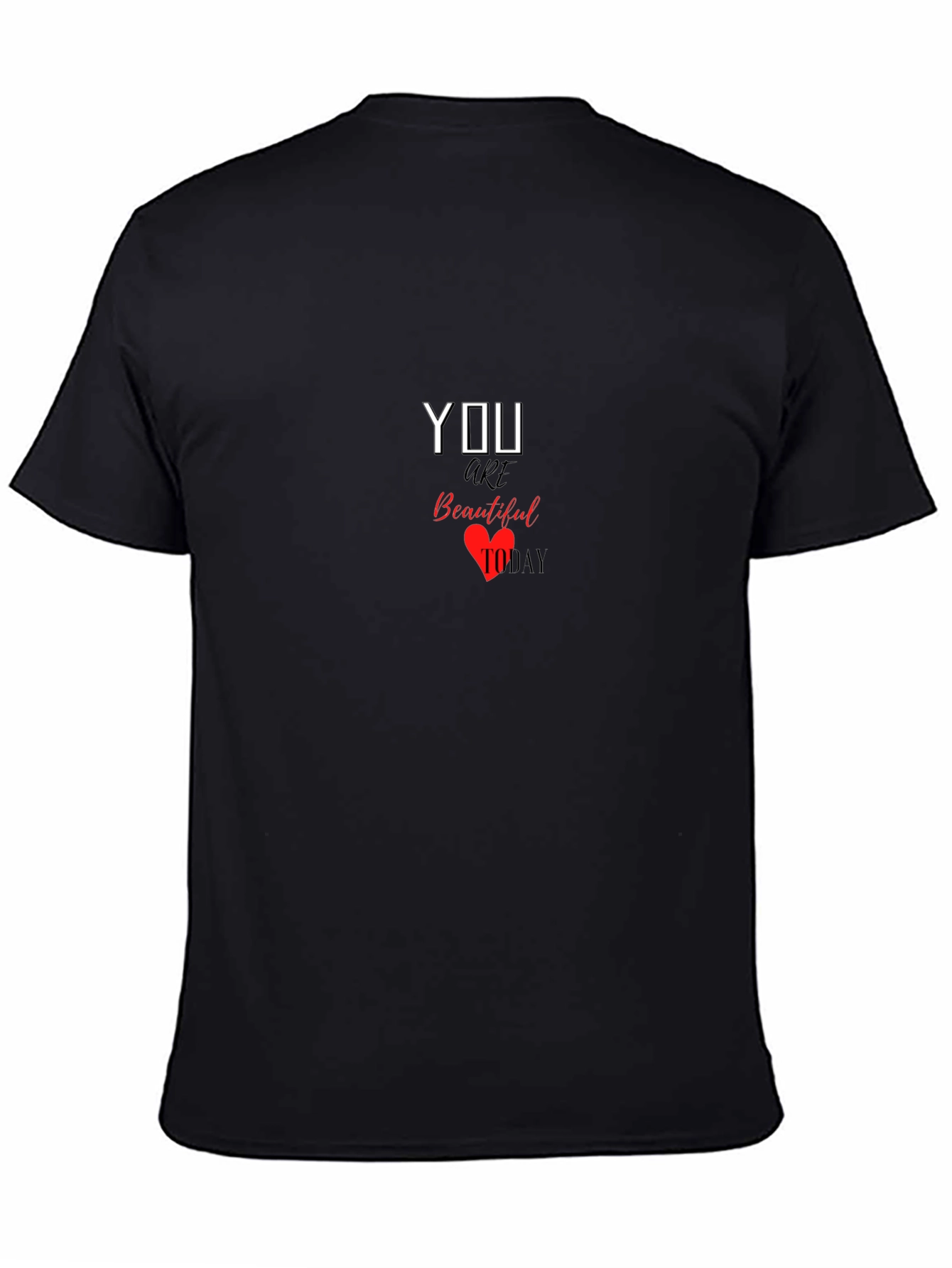 Black You Are Beautiful Today Graphic Tee - Black view 4