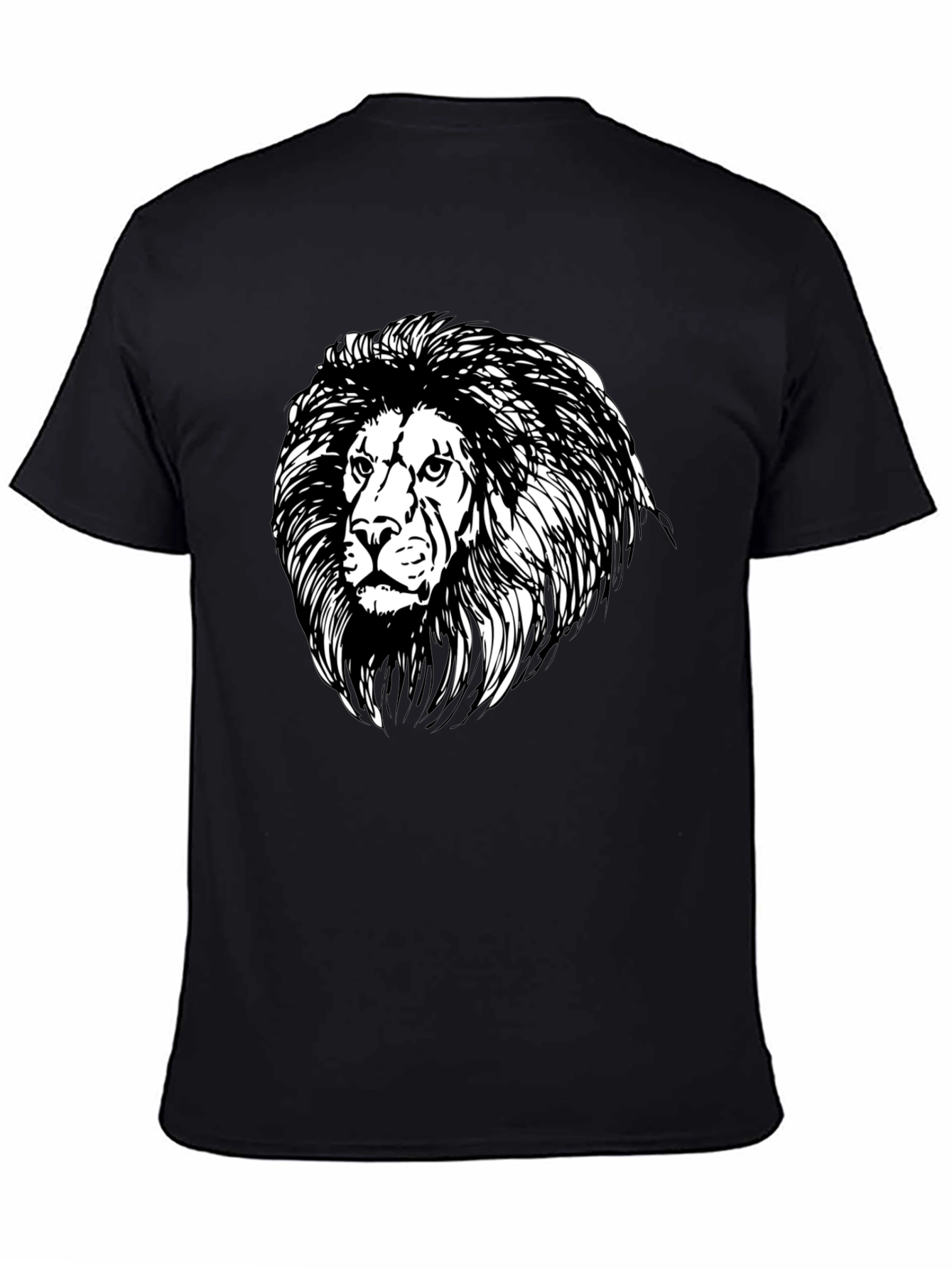 Black Lion Graphic Black Tee - Classic Style view 4