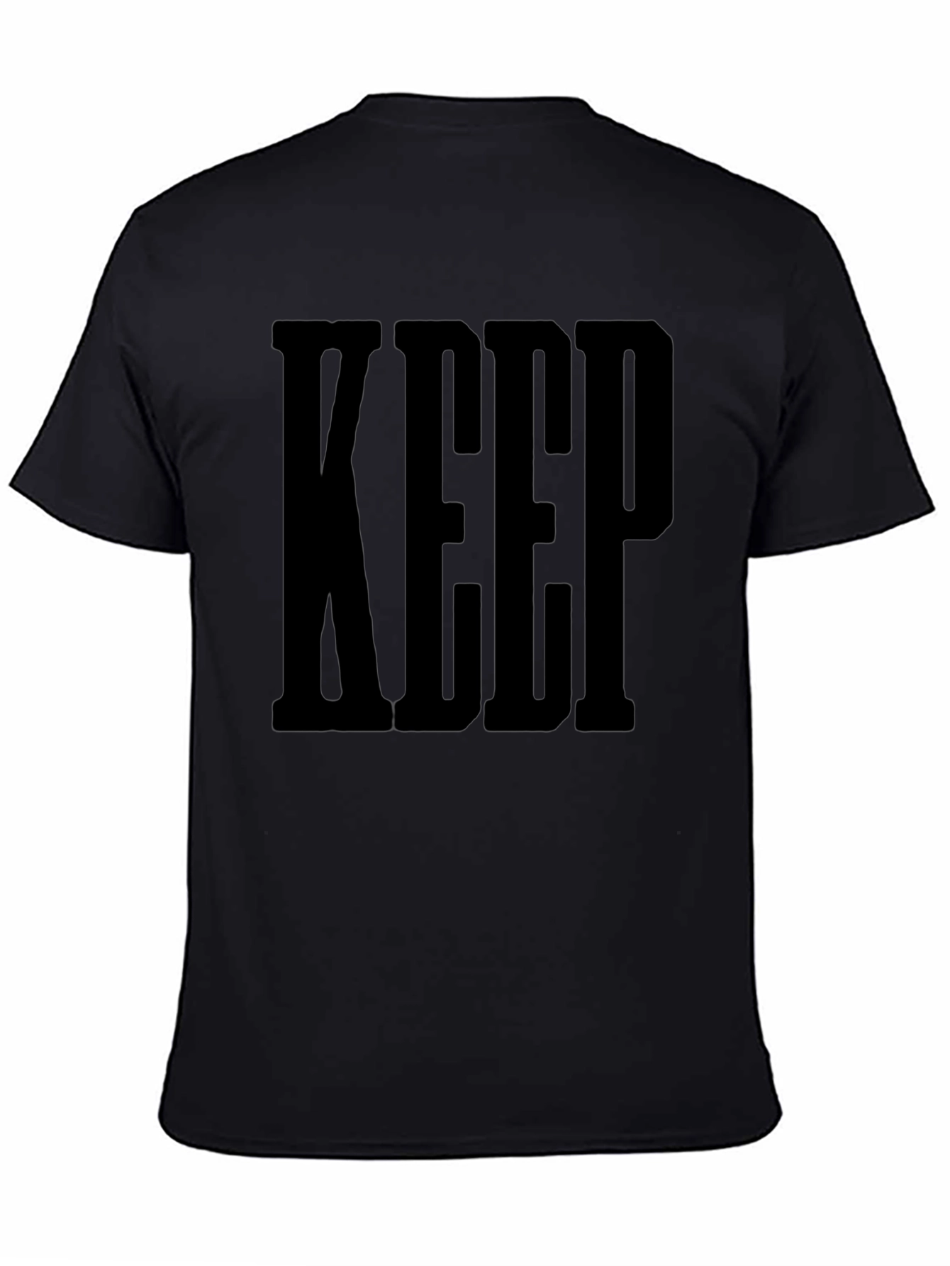 Black KEEP Graphic Tee - Bold Statement T-Shirt view 4