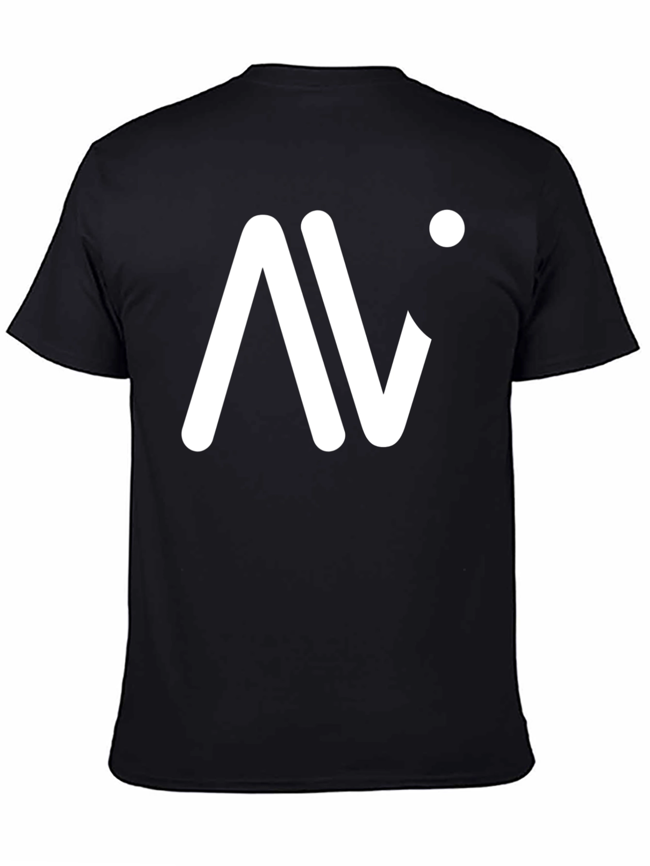 Black Modern Graphic Tee - Black Cotton Blend Casual Wear view 4
