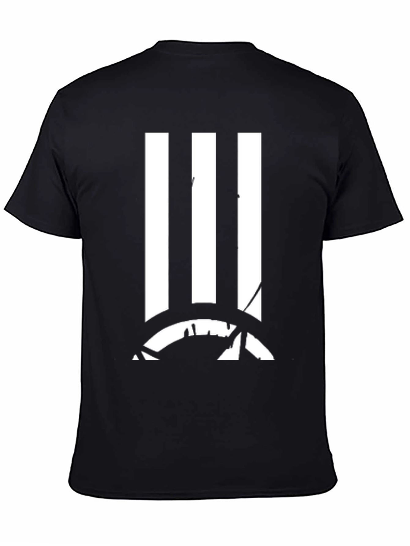 Black Striking Graphic Print Men's Black T-Shirt view 4