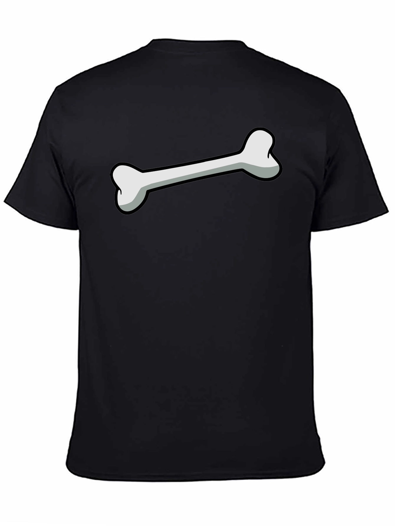 Black Bone Graphic Print Black T-Shirt view 4