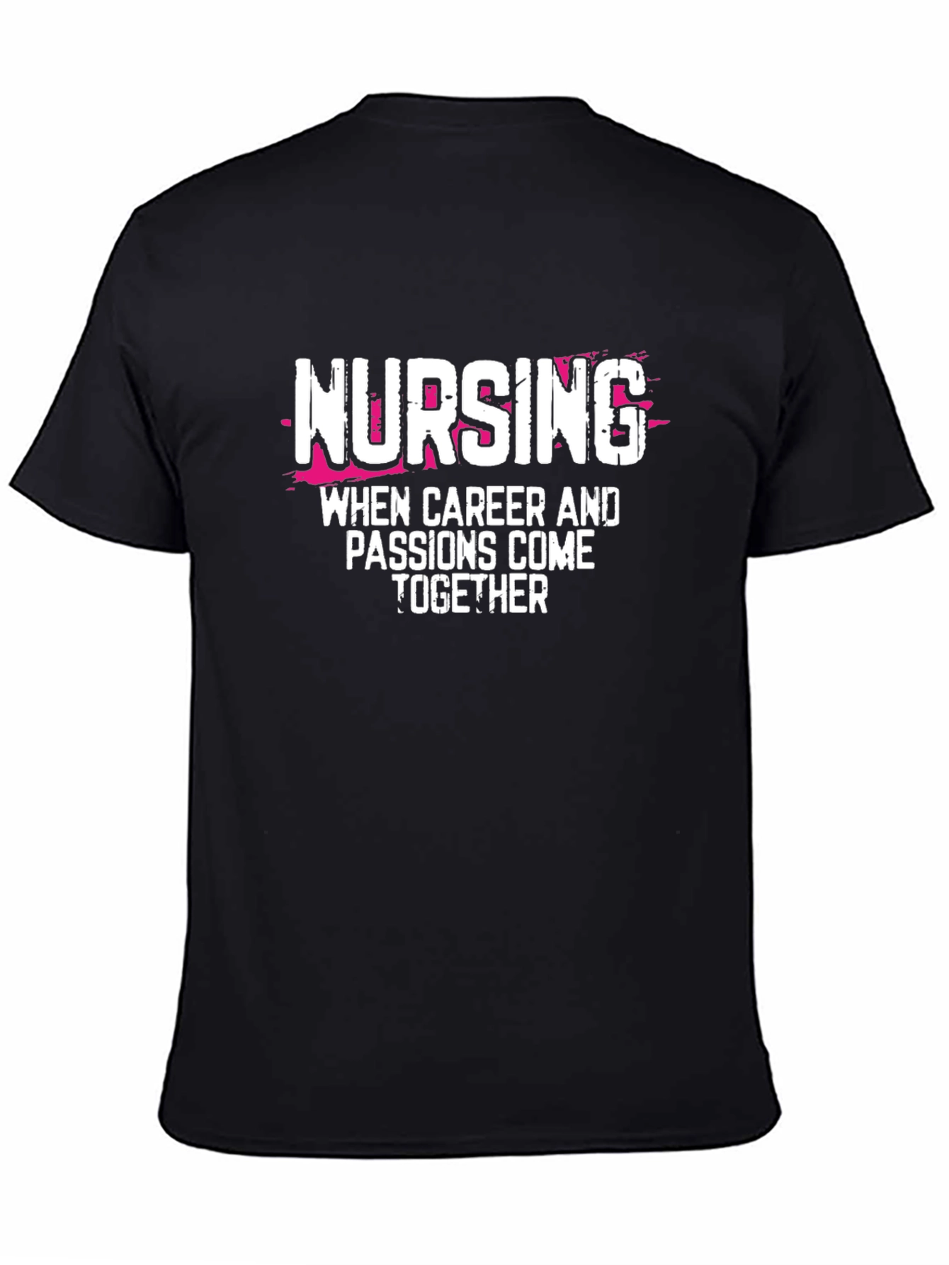 Black Nursing Career T-Shirt view 4