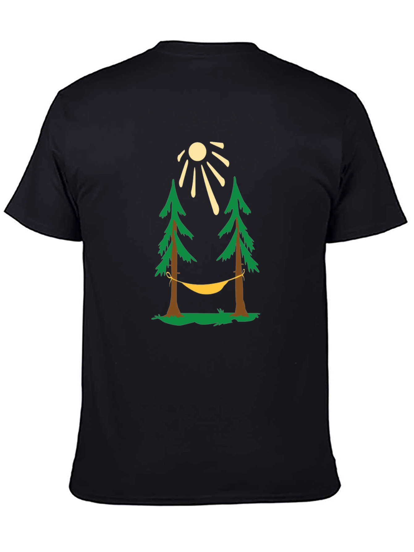 Black Hammock Camping T-Shirt: Relax in Style! view 4