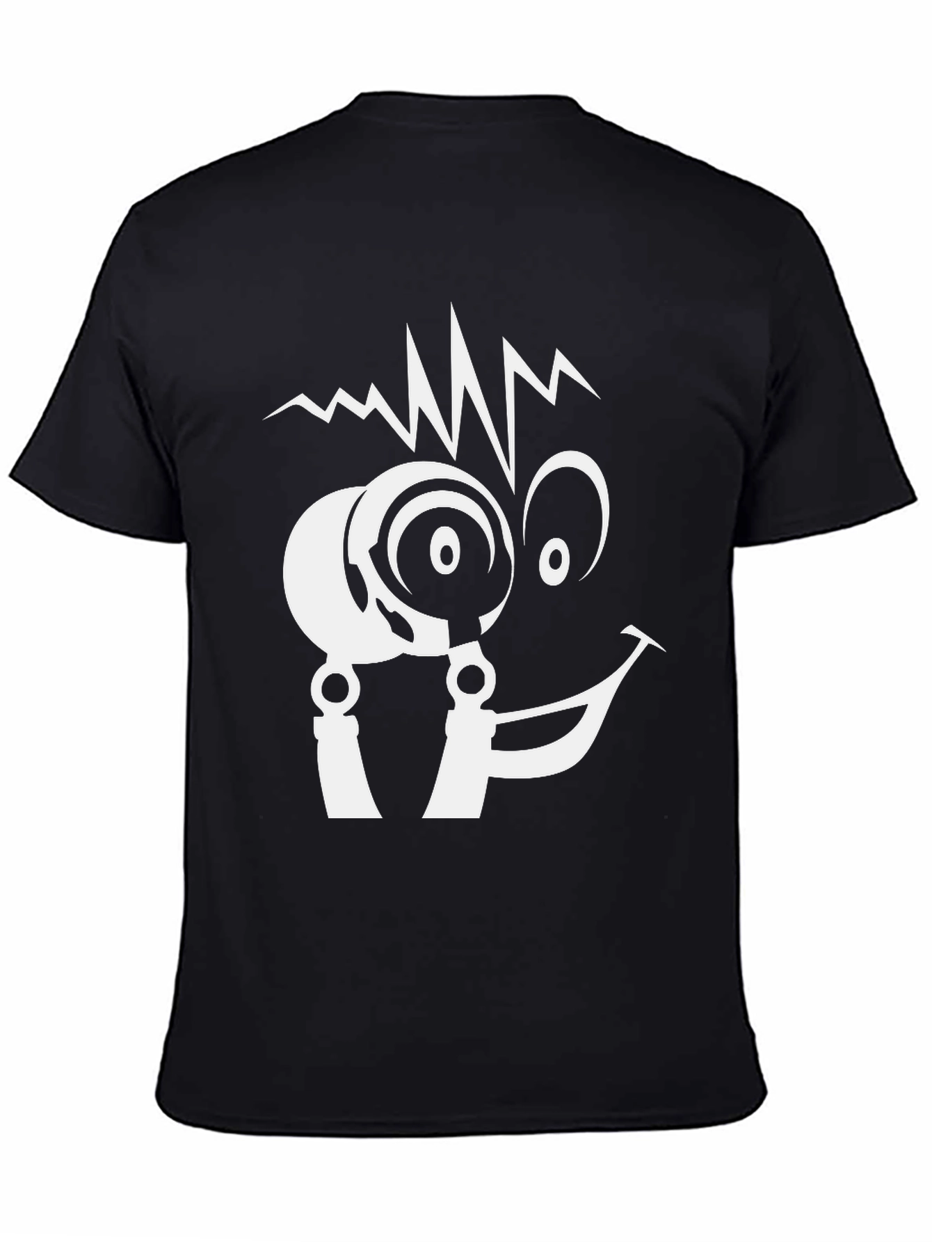 Black Crazy Scientist Black Graphic T-Shirt view 4