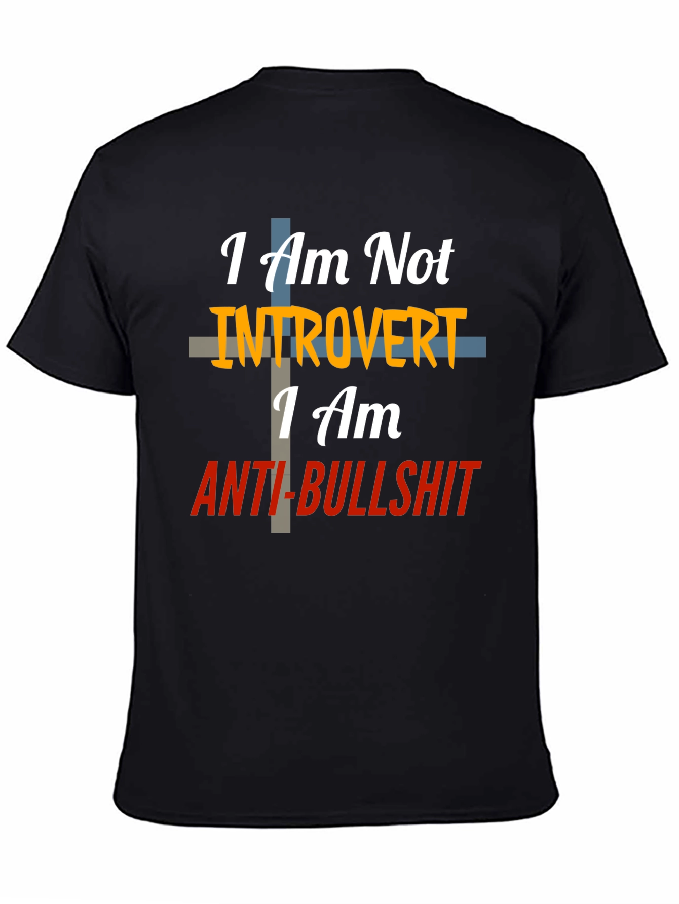 Black I Am Not Introvert T-Shirt view 4