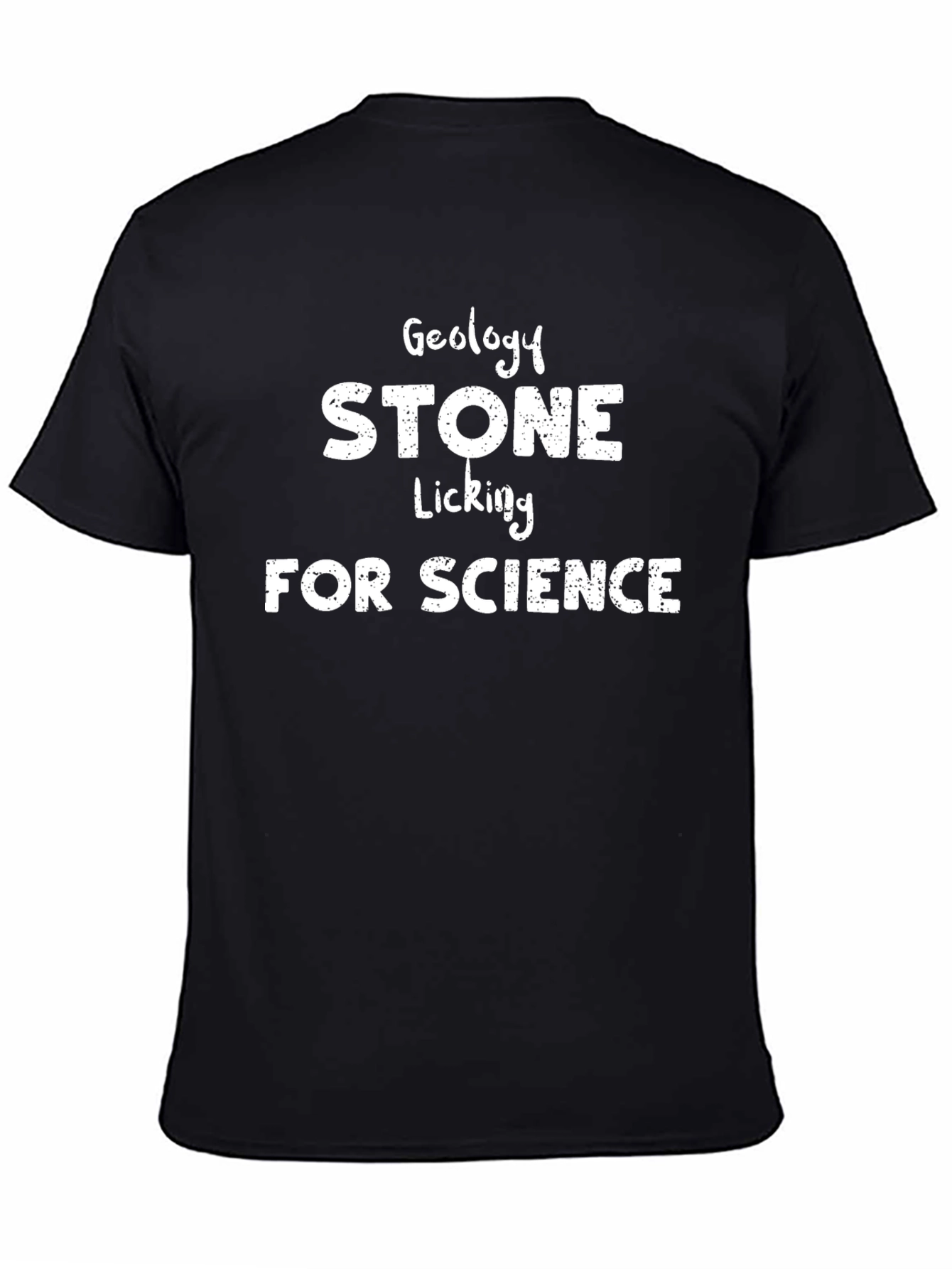 Black Geology Stone Licking for Science T-Shirt view 4
