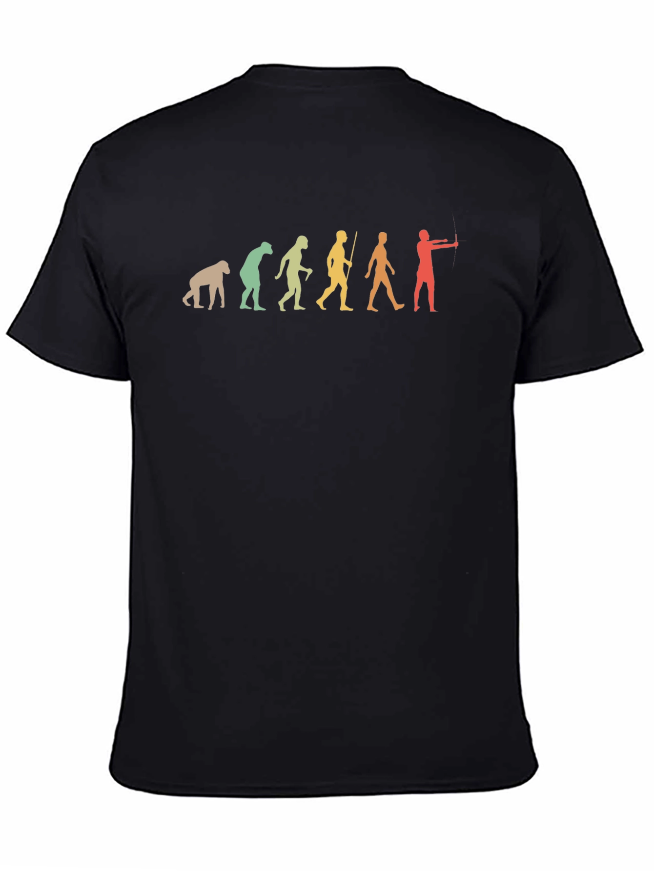 Black Evolution of Archery T-Shirt - Fun & Unique Design view 4