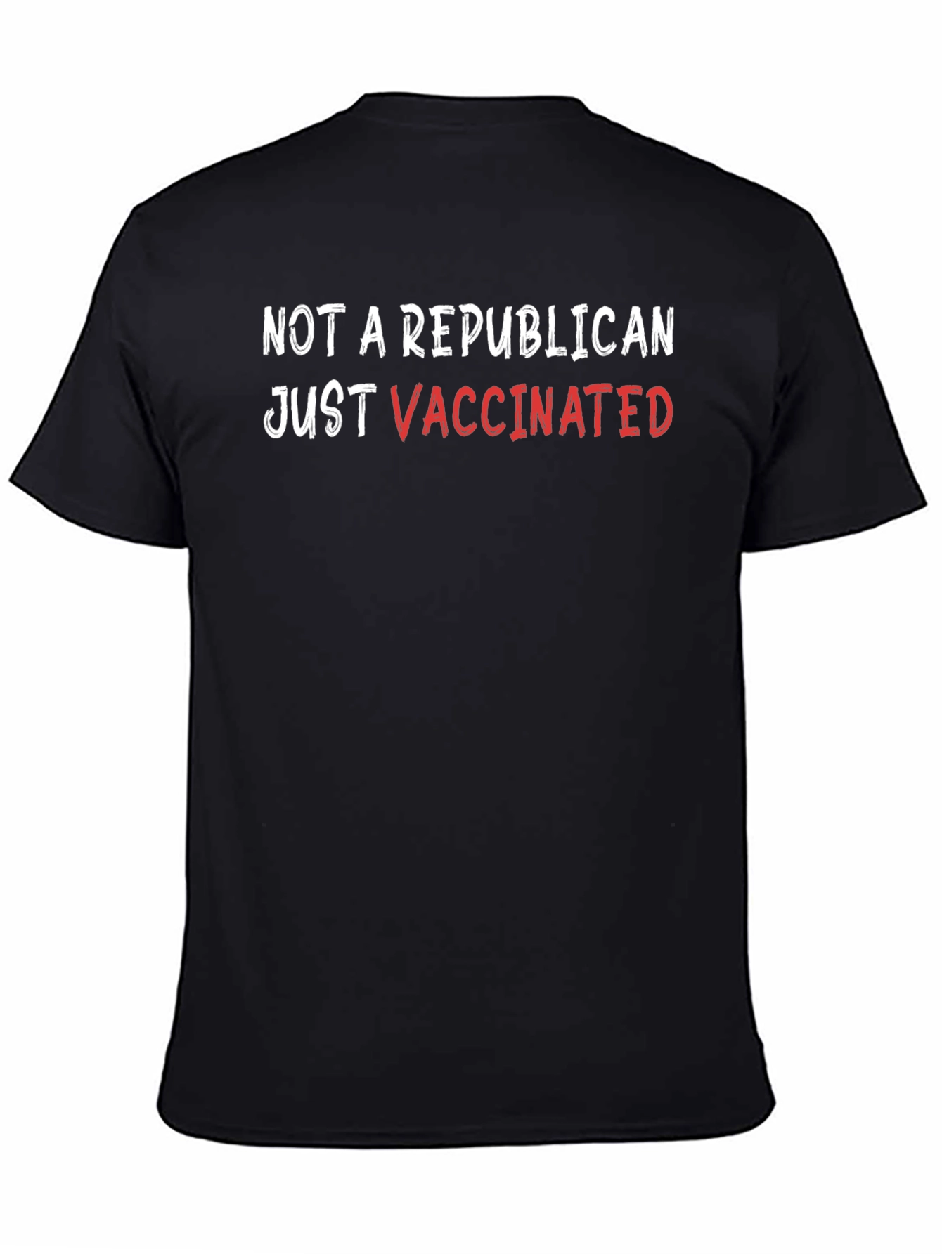 Black Not Republican, Just Vaccinated T-Shirt view 4