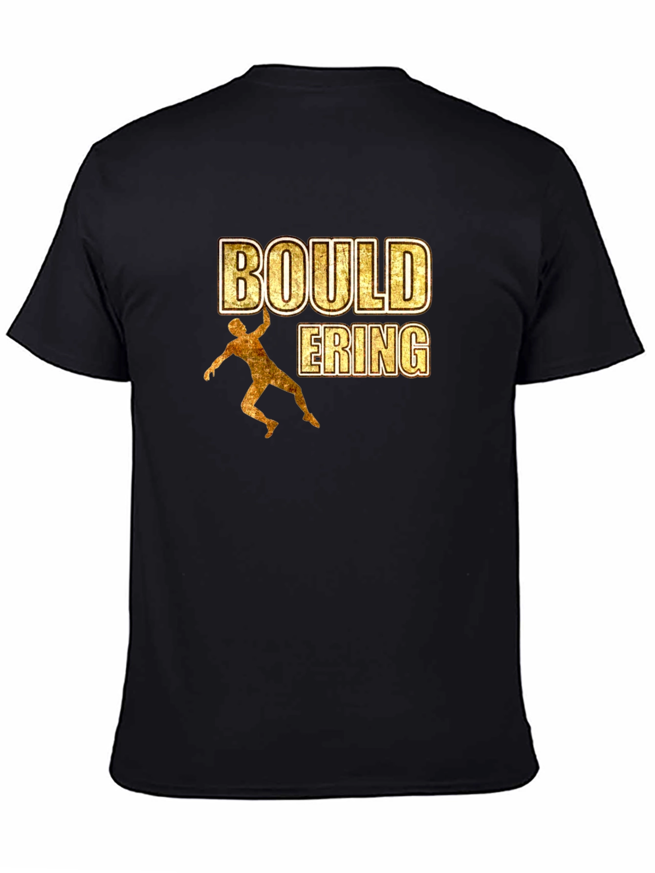 Black Bouldering T-Shirt - Rock Climbing Design view 4