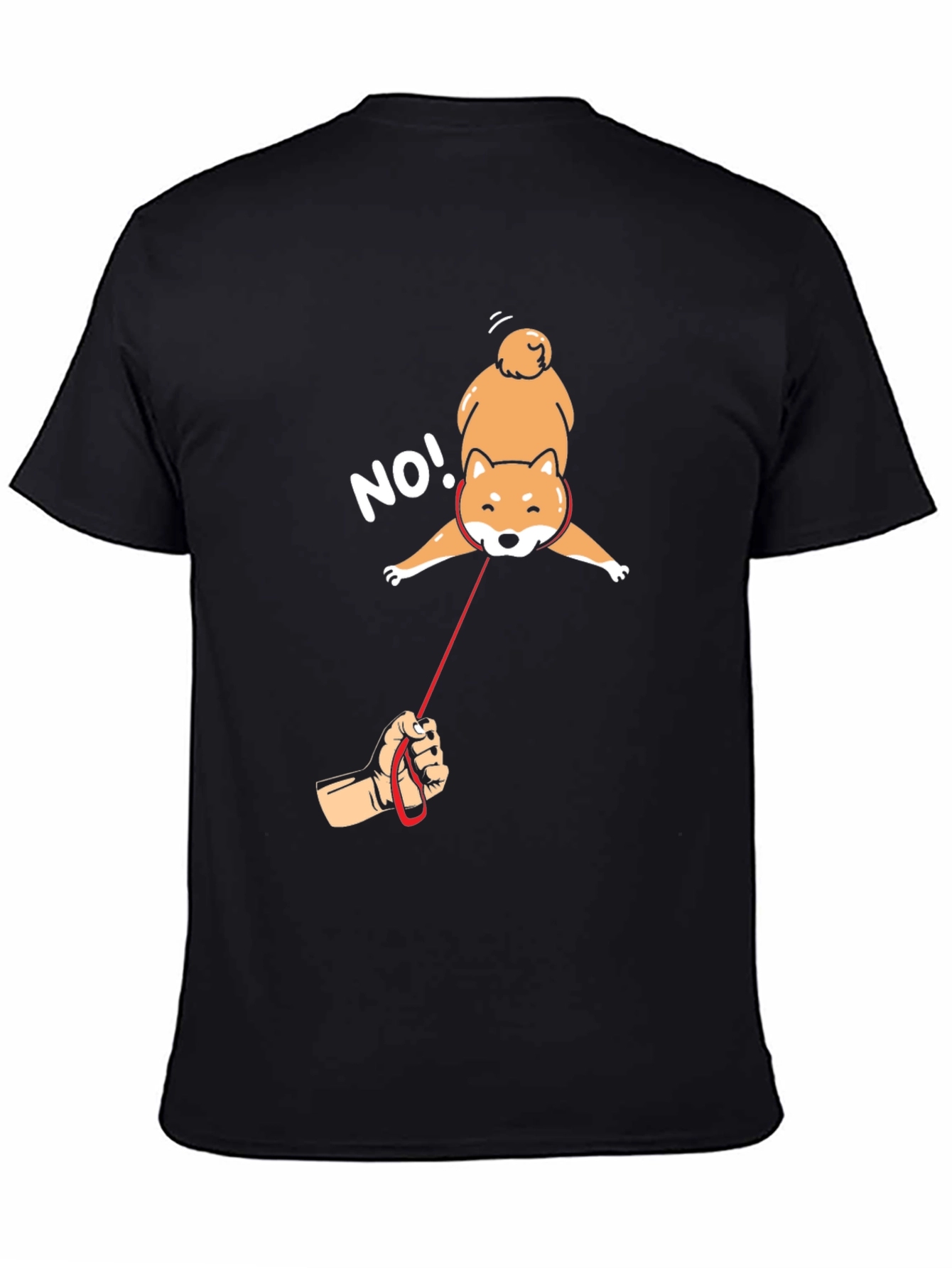 Black Stubborn Shiba Inu T-Shirt - Funny Dog Design view 4