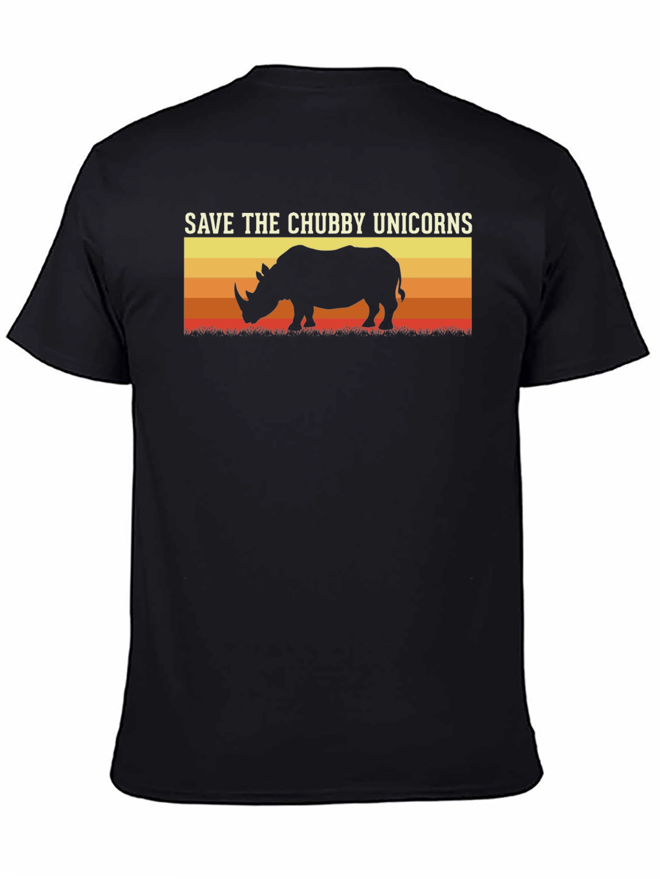 Black Save the Chubby Unicorns Graphic Tee view 4