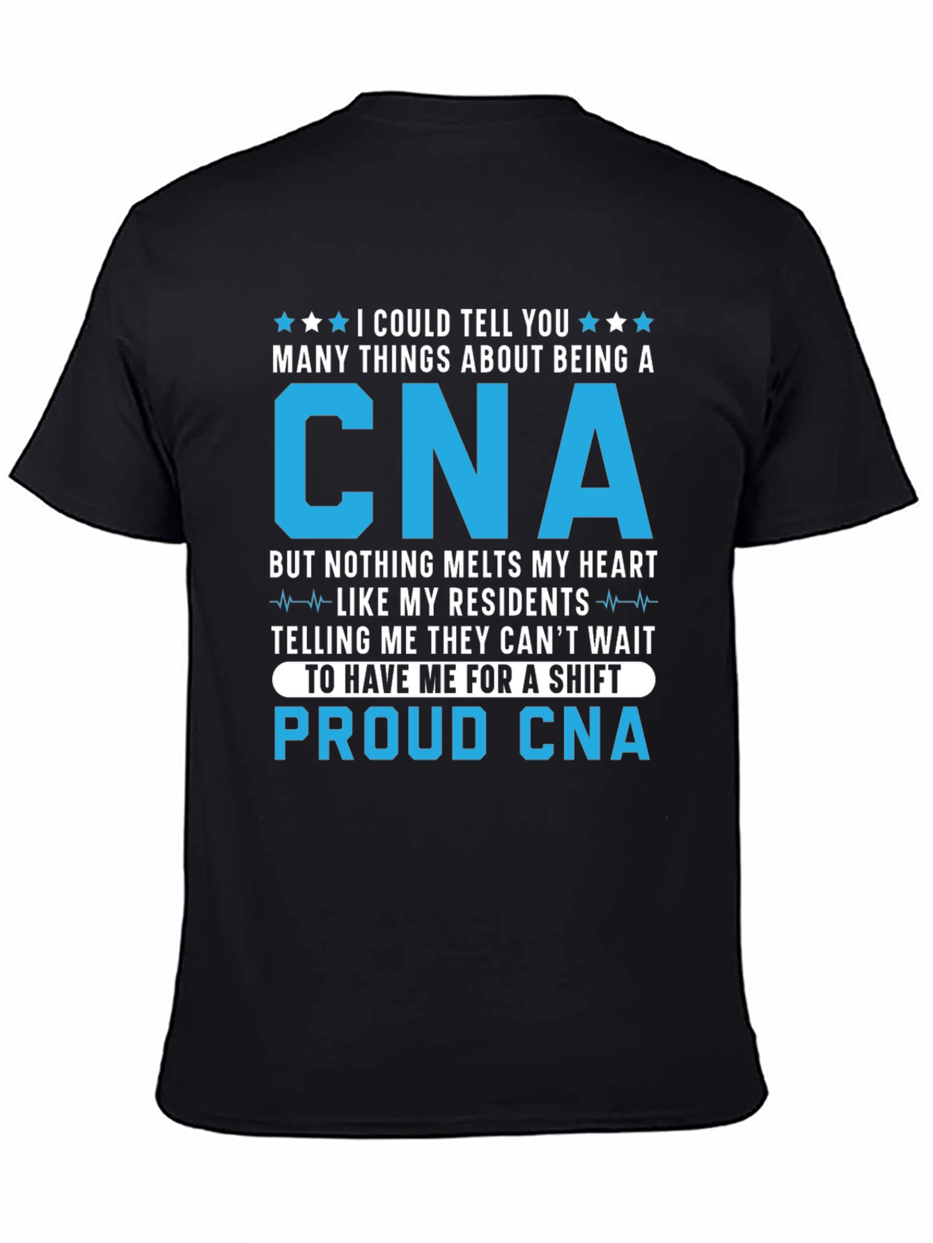 Black Proud CNA T-Shirt for Caregivers view 4