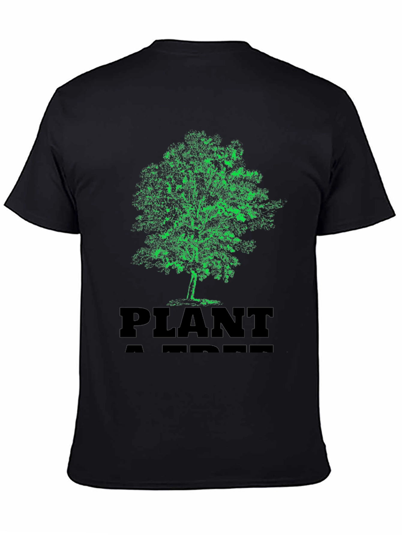 Black Plant A Tree Black Graphic T-Shirt view 4