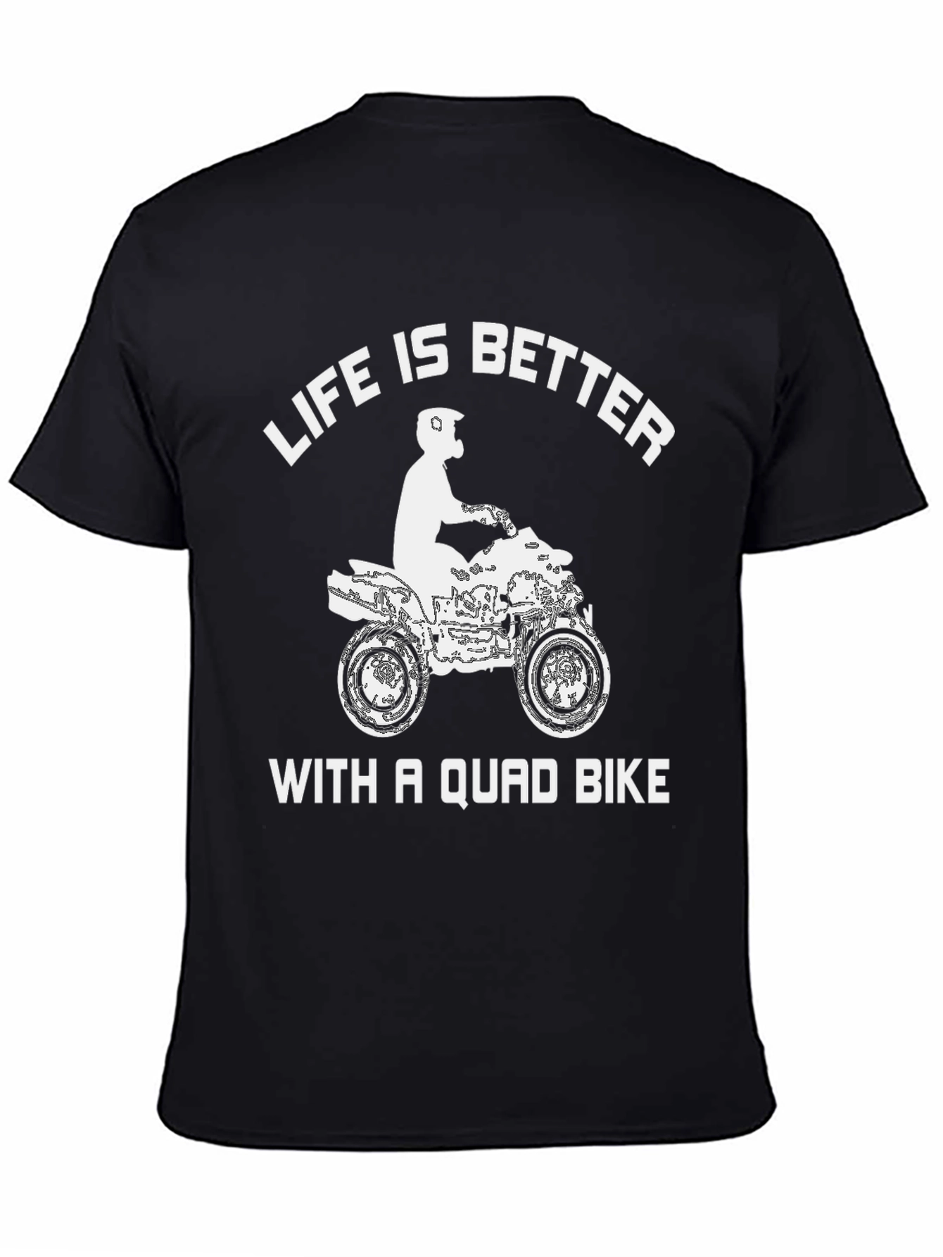 Black Life is Better with a Quad Bike Black T-Shirt view 4