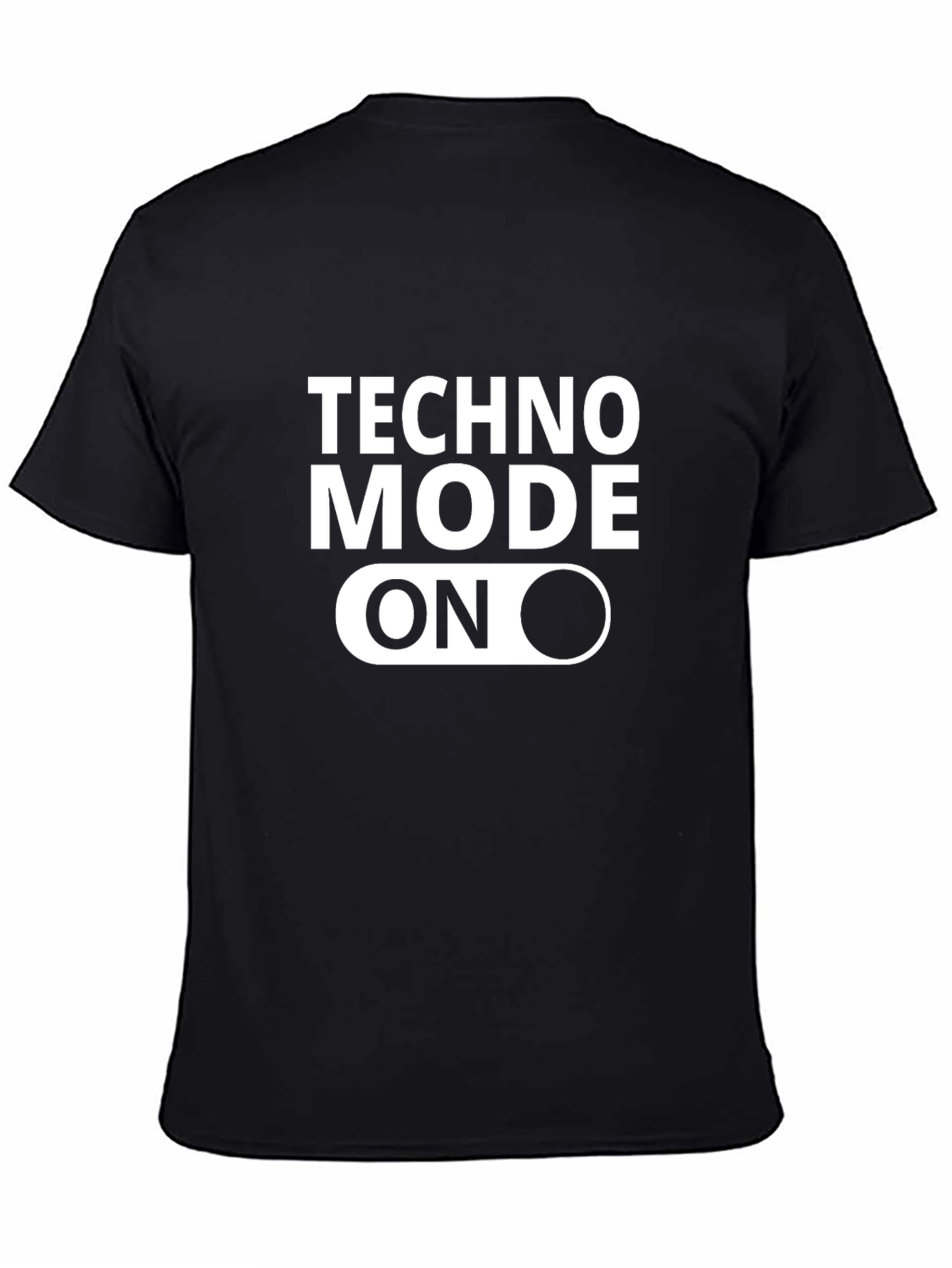 Black Techno Mode On Black Graphic T-Shirt view 4