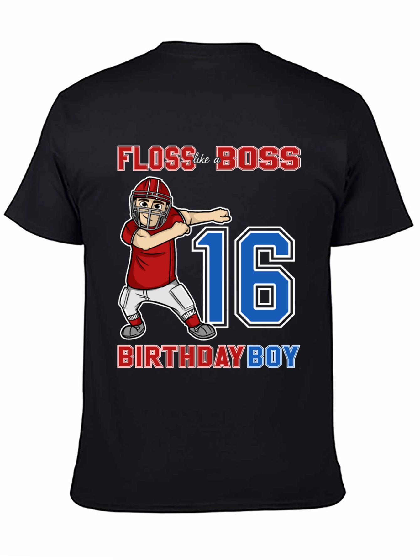 Black Floss Like a Boss Birthday Boy T-Shirt view 4