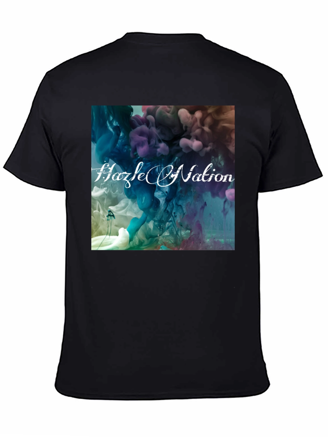 Black Abstract Ink Hazel Nation Black T-Shirt view 4