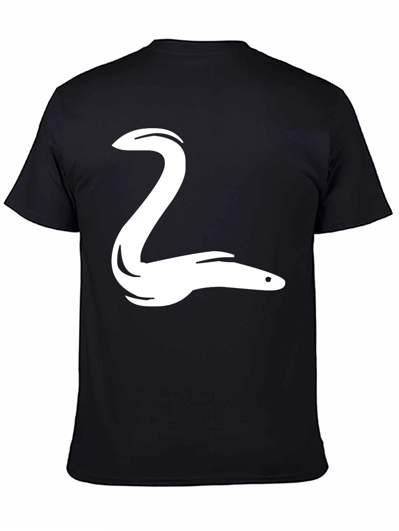 Black Eel Graphic Tee - Black Cotton T-Shirt view 4