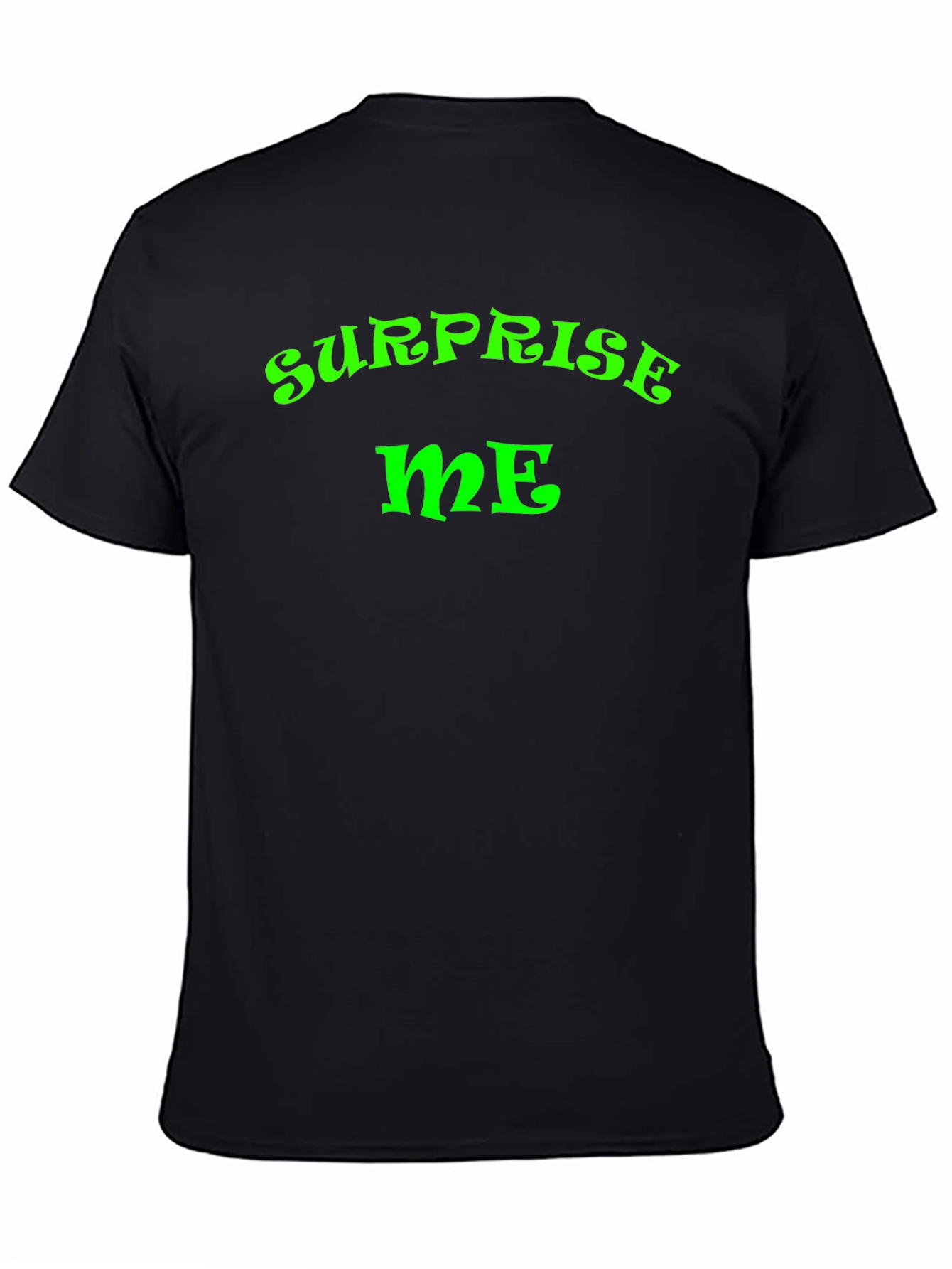 Black Surprise Me Graphic T-Shirt - Fun Casual Wear view 4