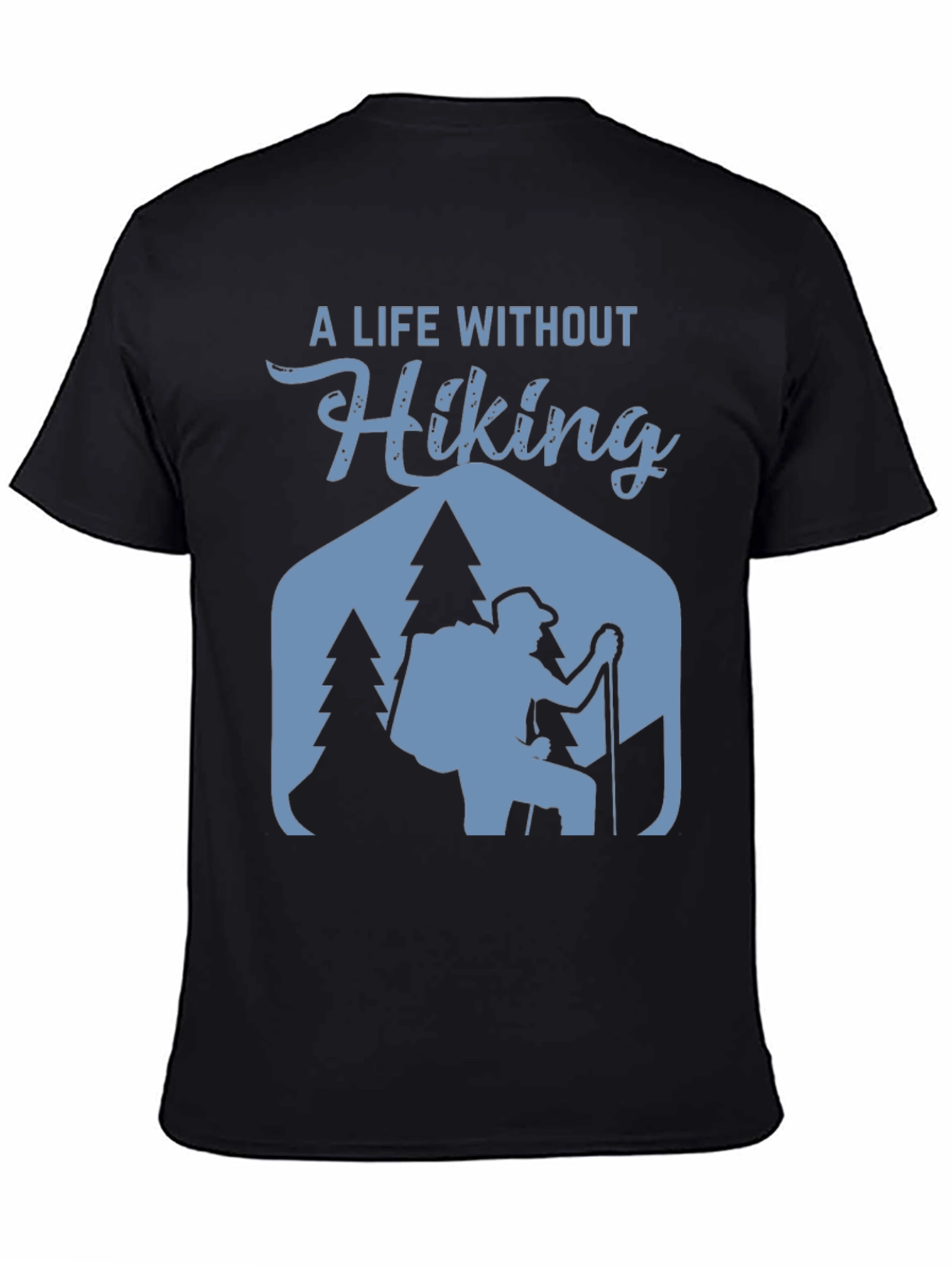 Black Hiking Life T-Shirt - Outdoor Adventure Tee view 4