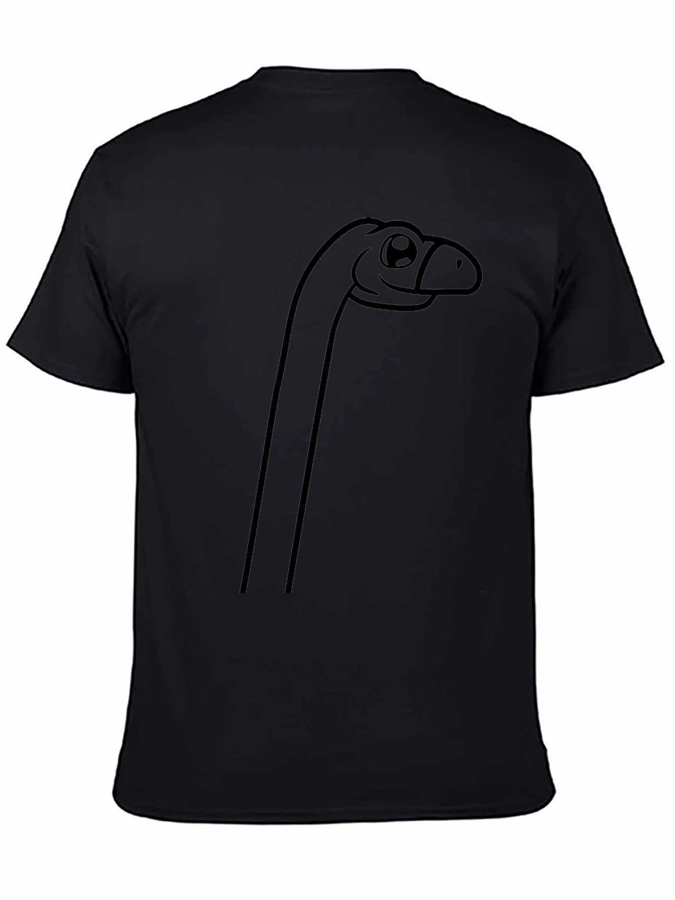 Black Cartoon Dinosaur Graphic T-Shirt view 4