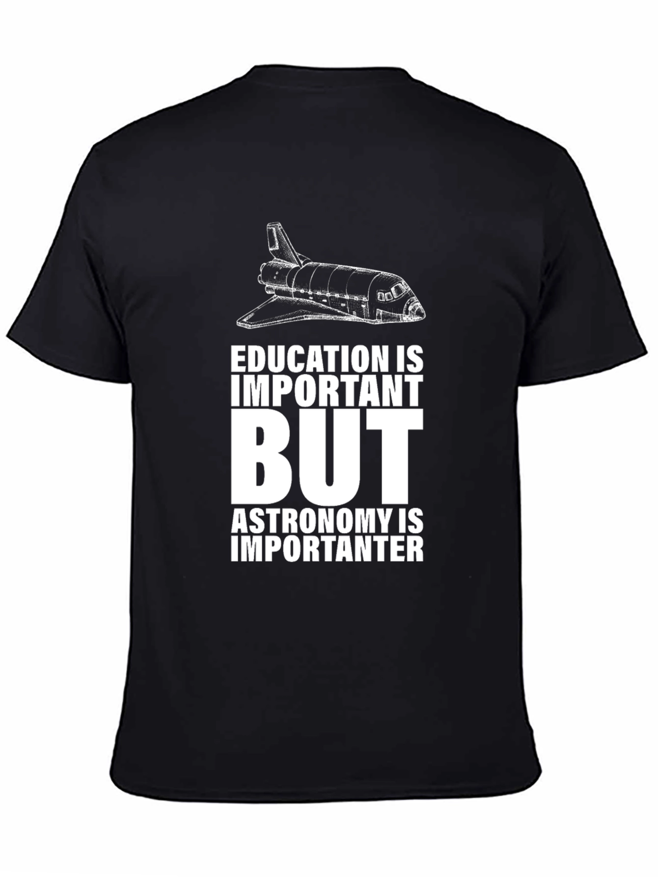 Black Astronomy is Importanter Funny Graphic Tee view 4