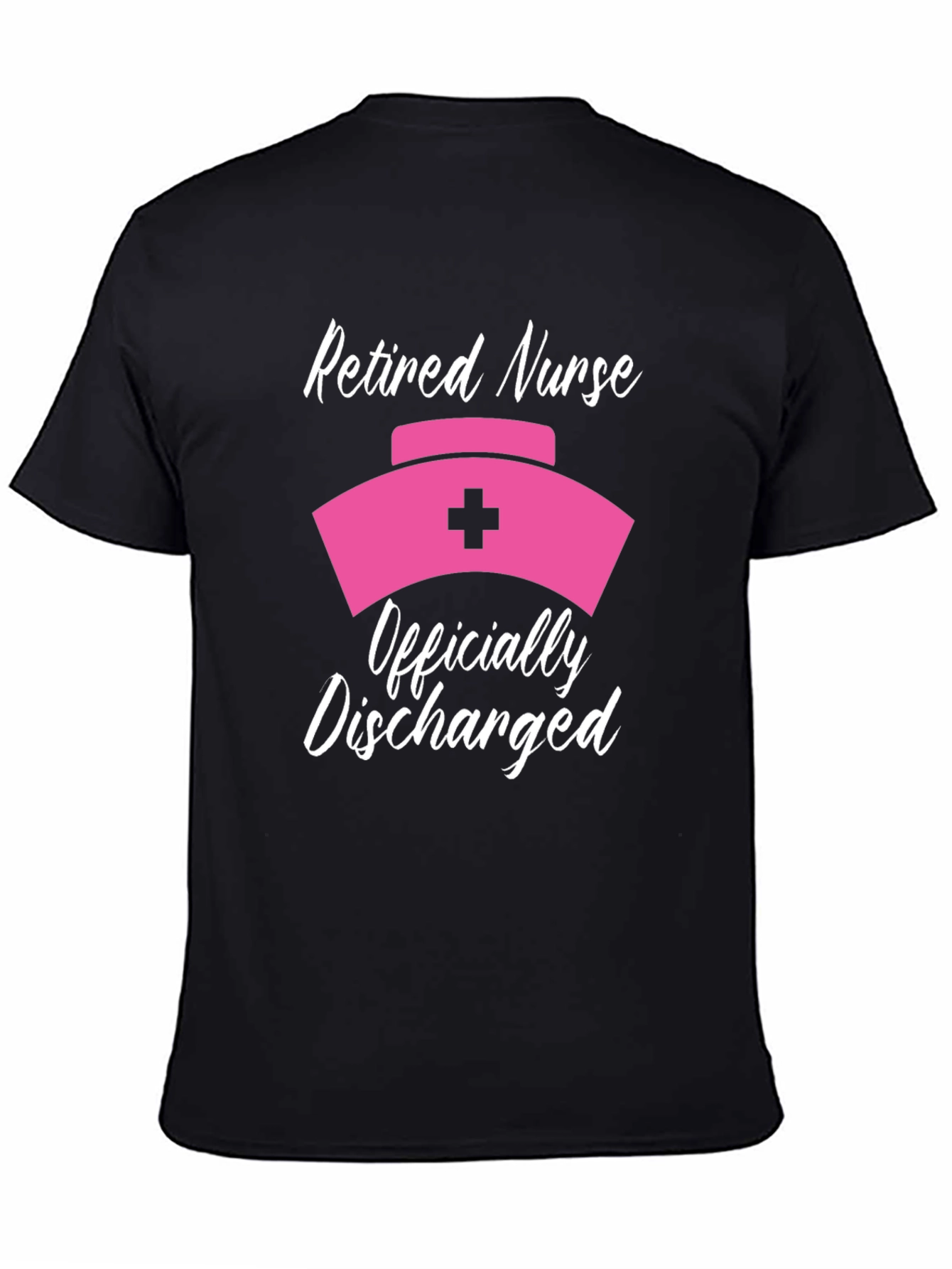 Black Retired Nurse Officially Discharged T-Shirt view 4