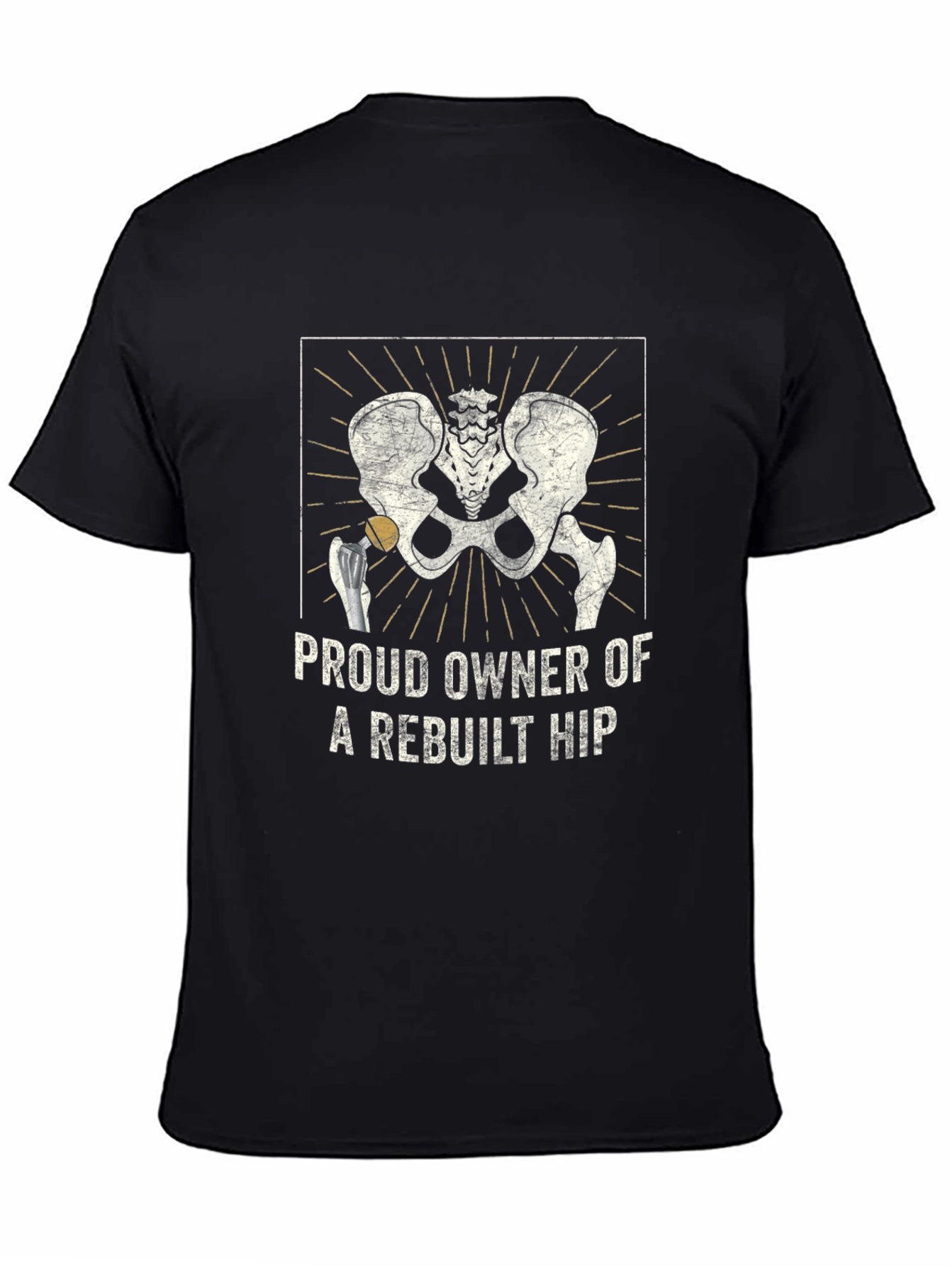 Black Proud Rebuilt Hip Owner T-Shirt view 4