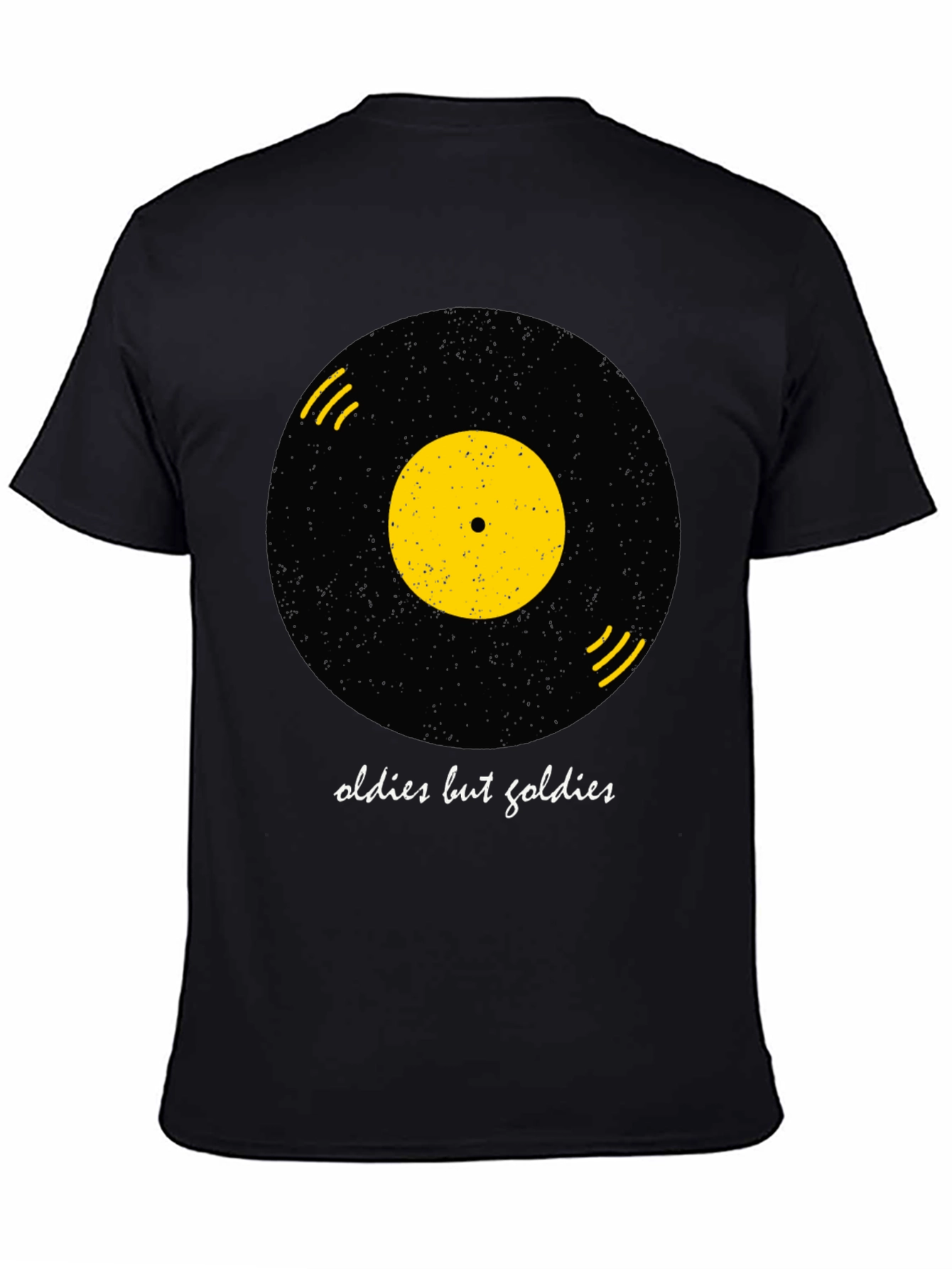 Black Oldies but Soldiers Graphic Tee - Vintage Vinyl Record Design view 4