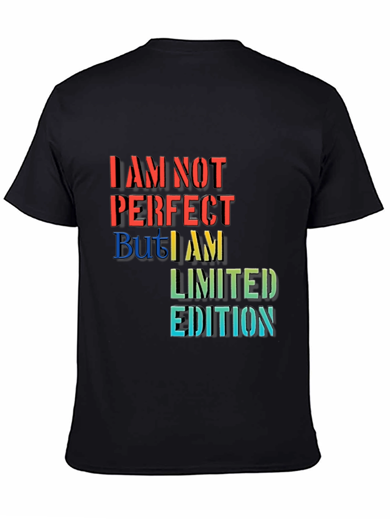 Black Limited Edition Graphic Tee - I AM NOT PERFECT view 4