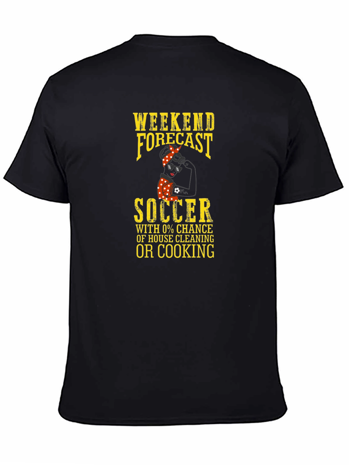 Black Weekend Forecast Soccer T-Shirt - No Cooking! view 4