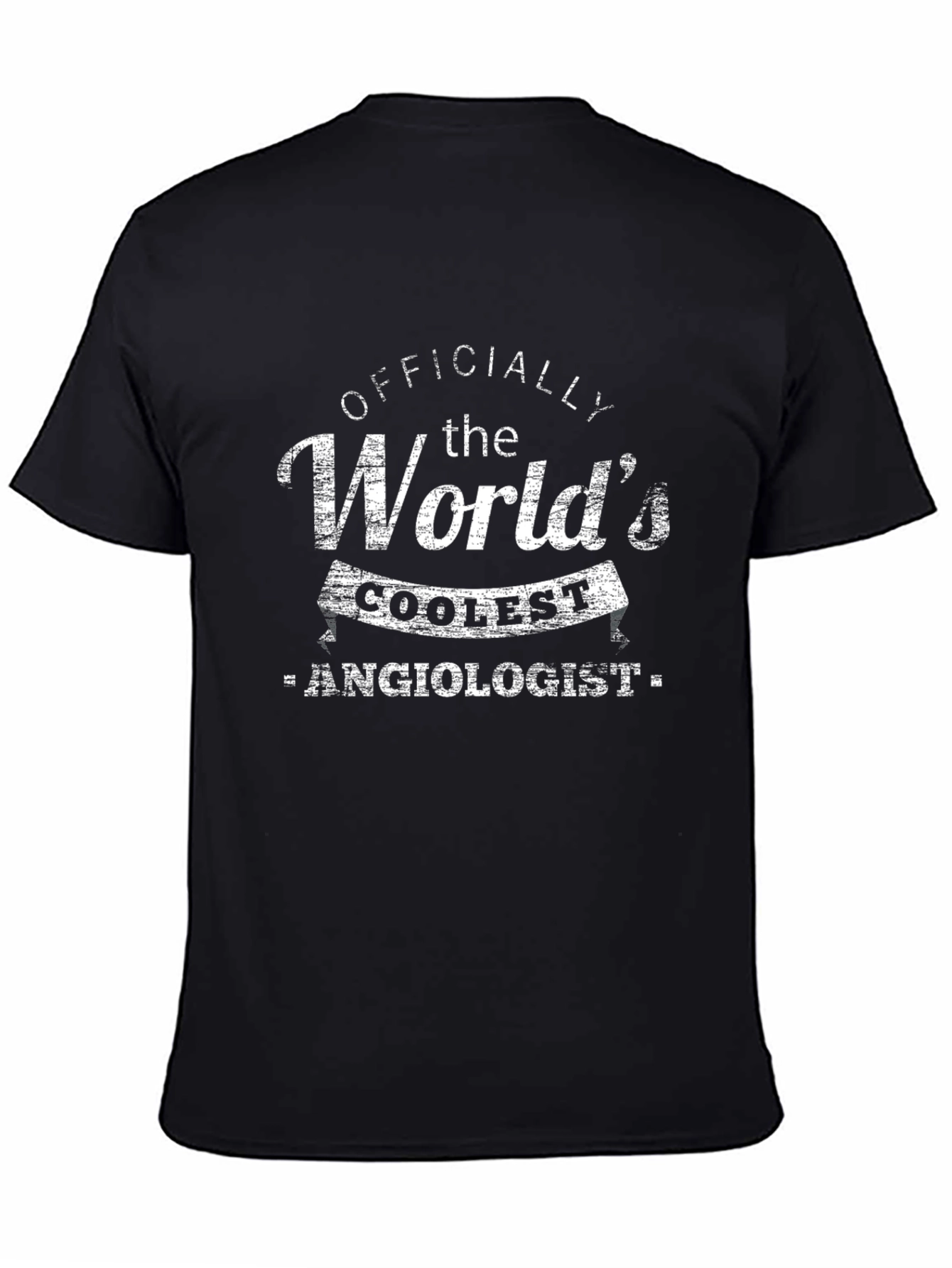 Black World's Coolest Angiologist Black Graphic T-Shirt view 4