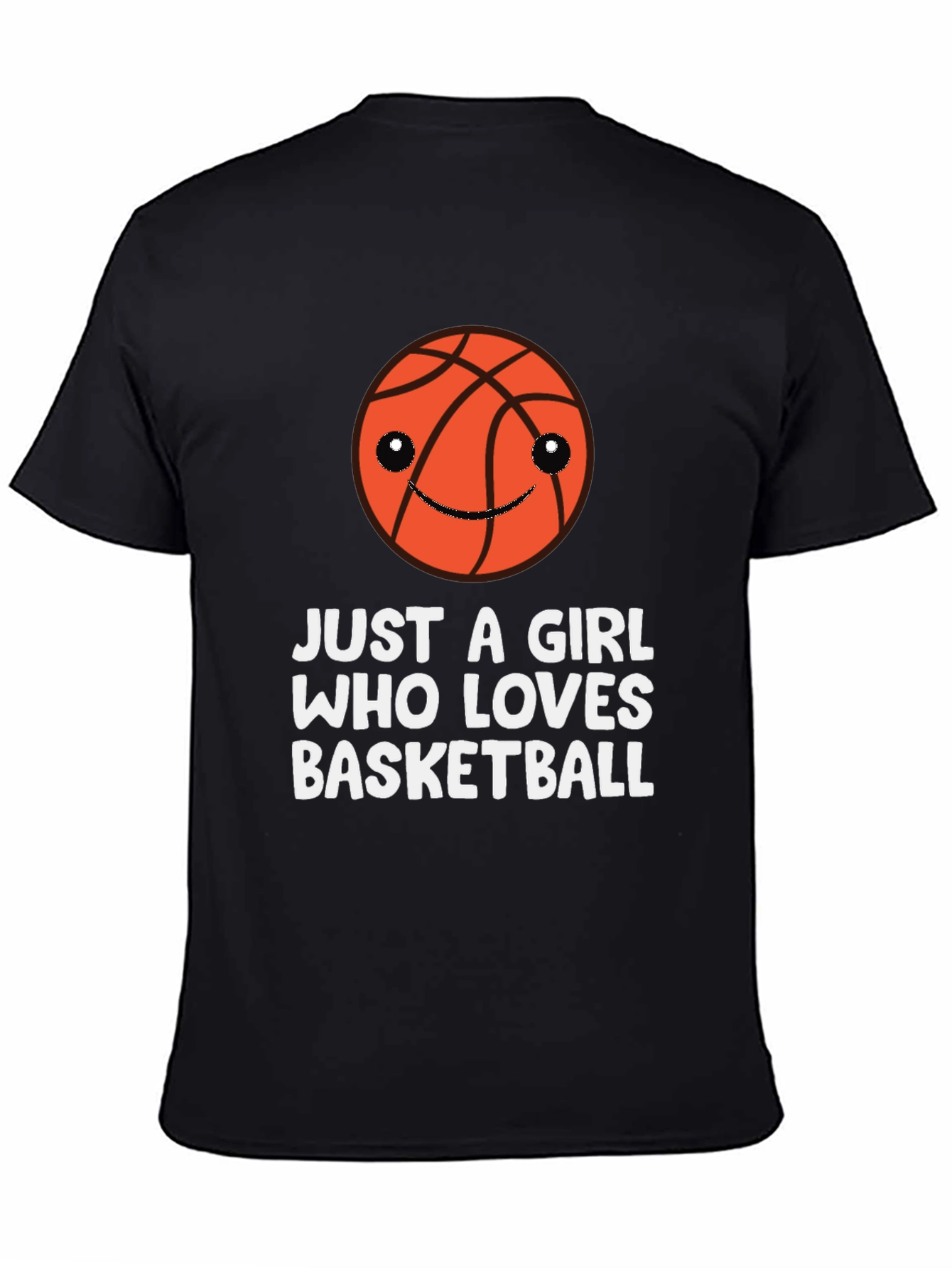 Black Basketball Lover T-Shirt - Just a Girl view 4
