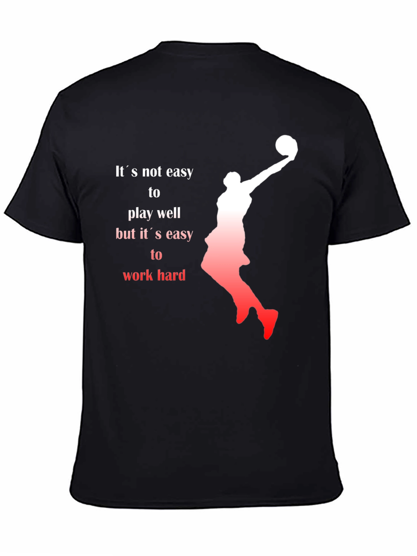 Black Basketball Motivational Graphic Tee view 4