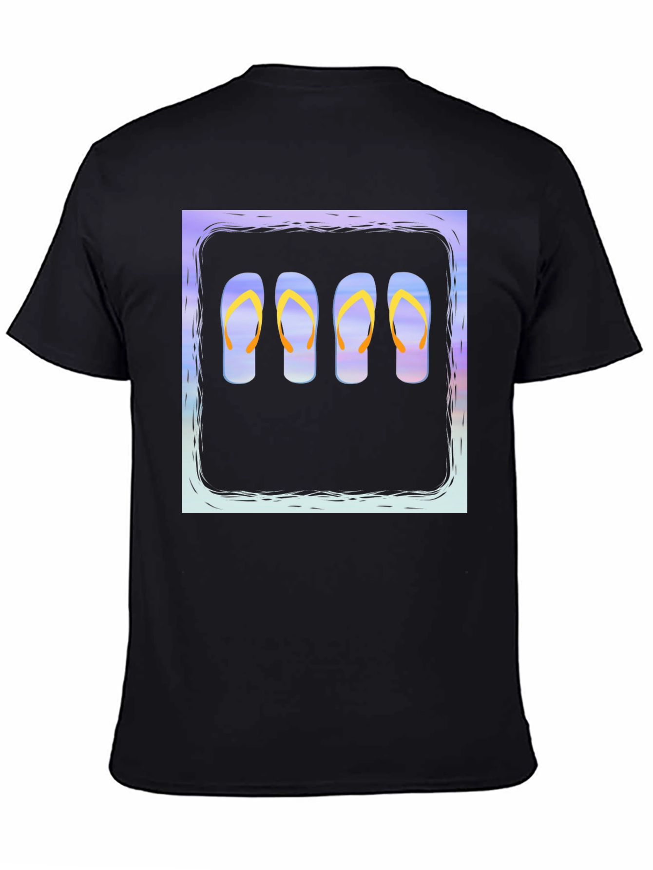 Black Flip Flop Graphic Tee - Vacation Vibes! view 4