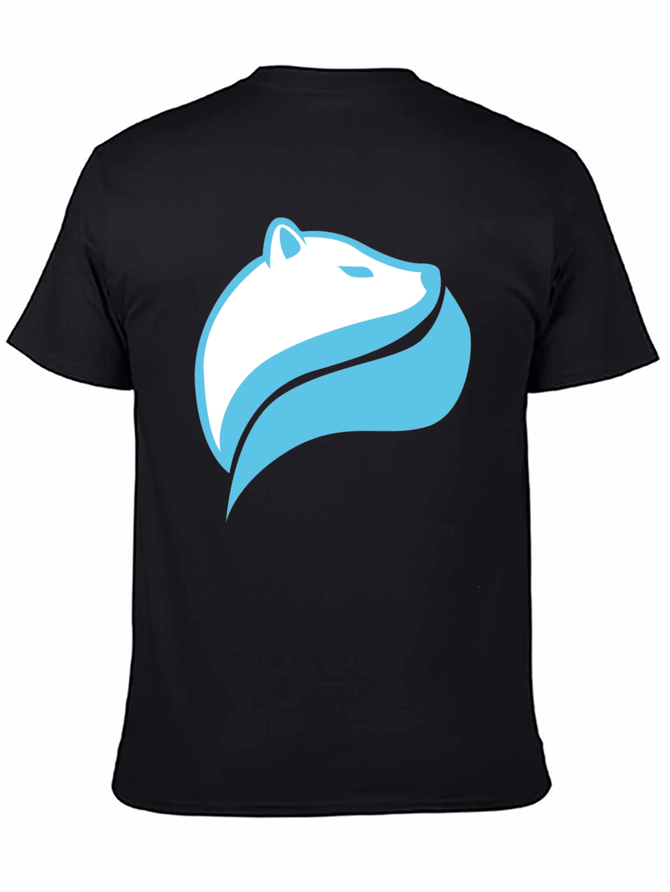 Black Cool Graphic Tee - Stylized Polar Bear Design view 4