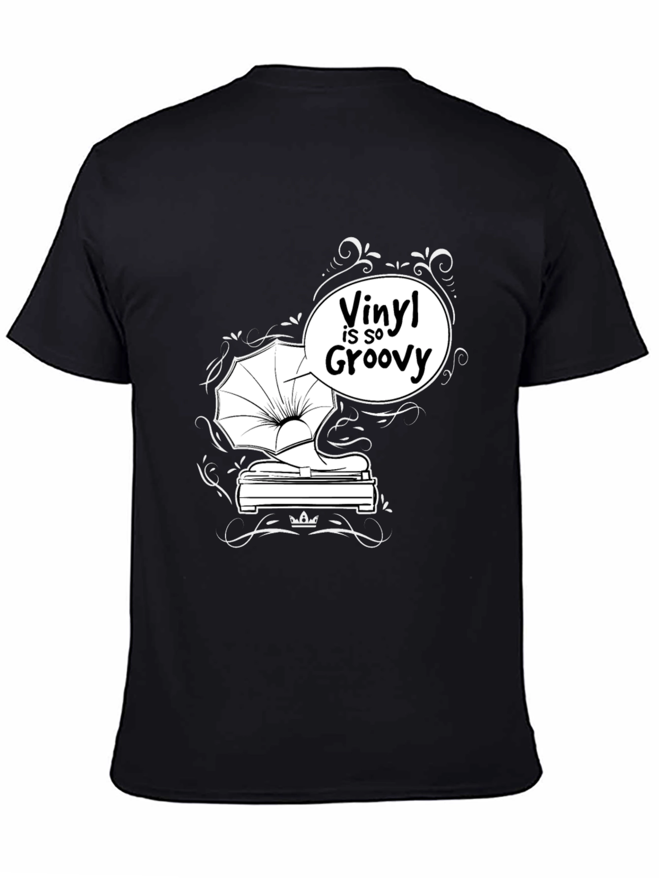 Black Vinyl is so Groovy T-Shirt - Retro Music Tee view 4