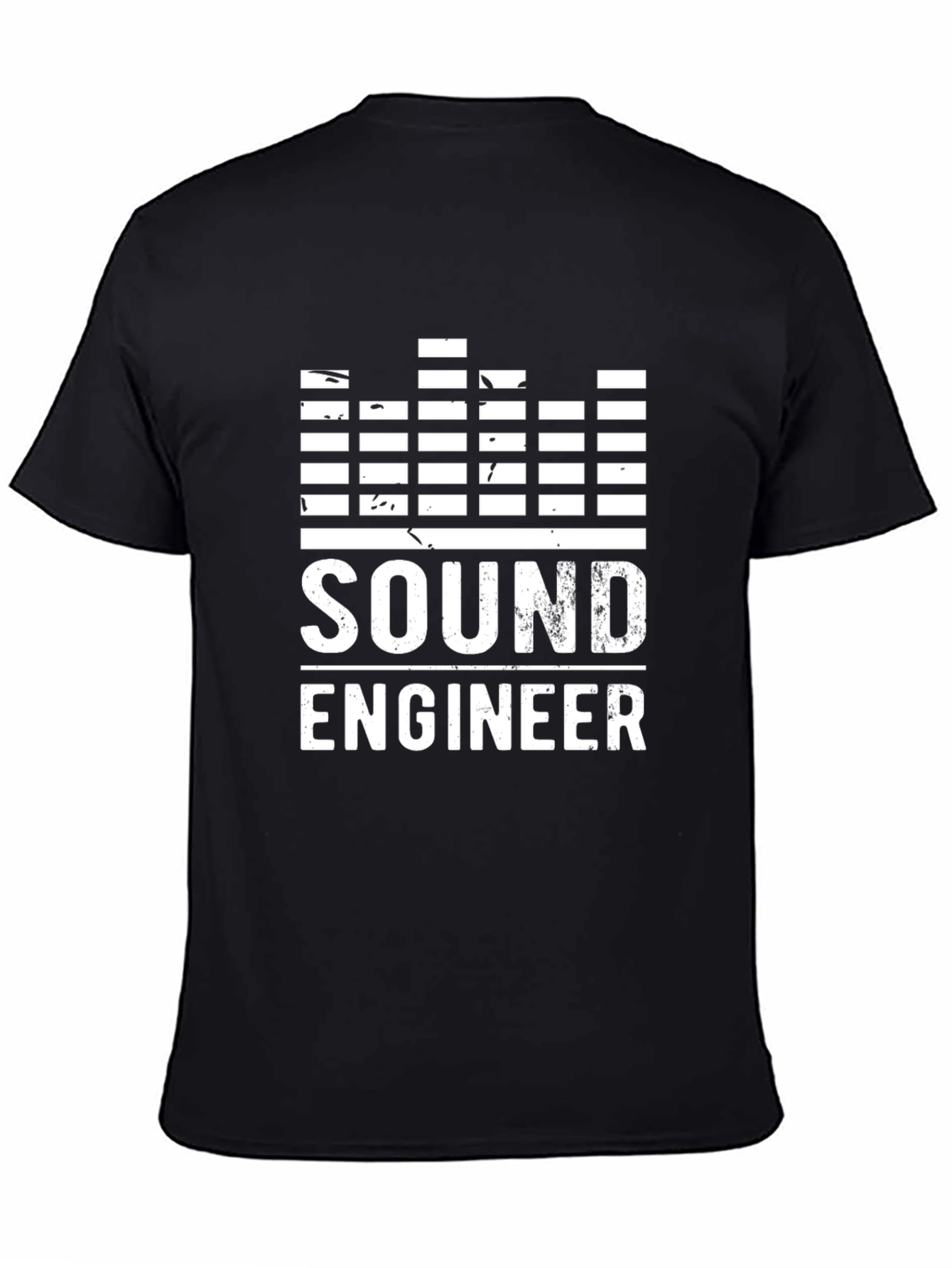 Black Sound Engineer Graphic Tee - Black view 4