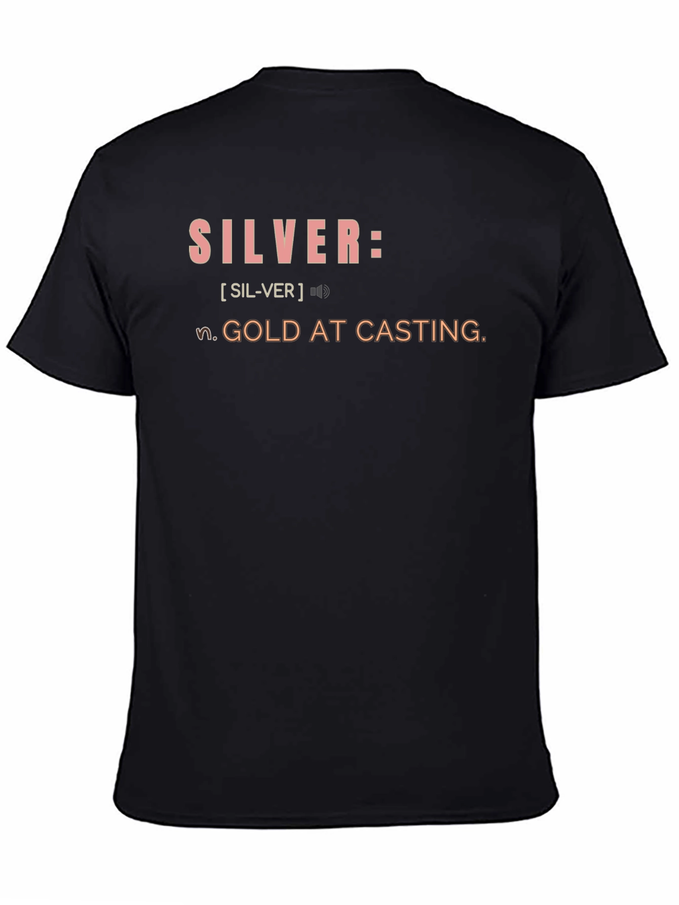 Black Silver Definition Graphic T-Shirt view 4