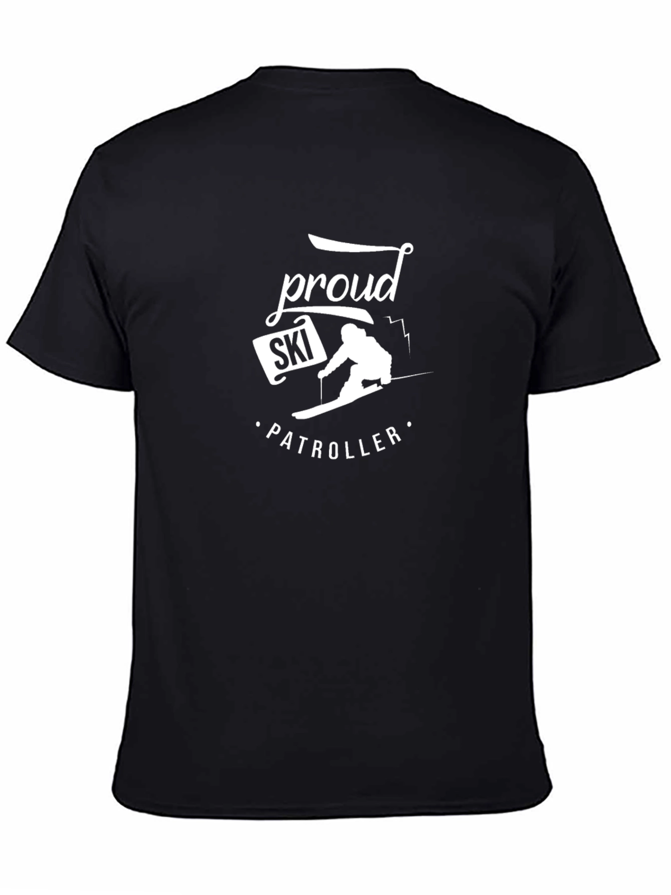 Black Proud Ski Patroller T-Shirt - Comfort & Style view 4